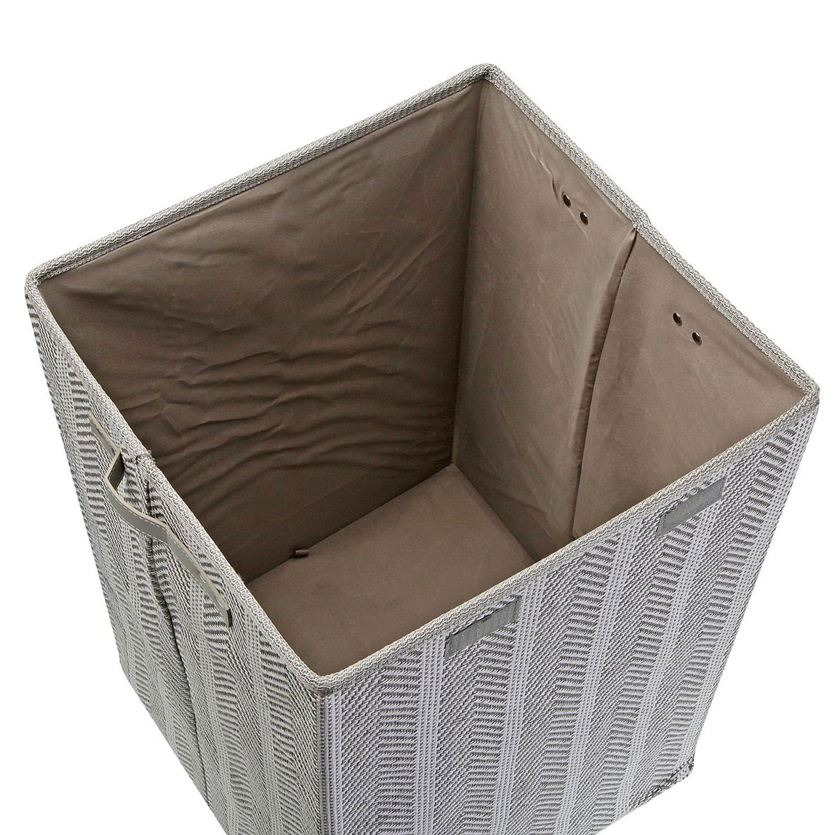 Panier à linge gris 35x35x53cm gris, VERSA