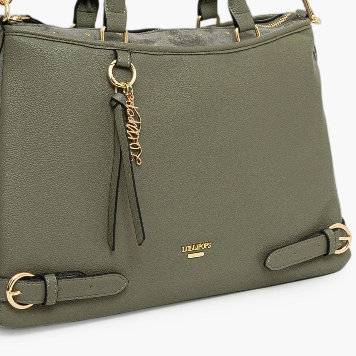 Grand sac shopper Tobi doré,kaki, LOLLIPOPS