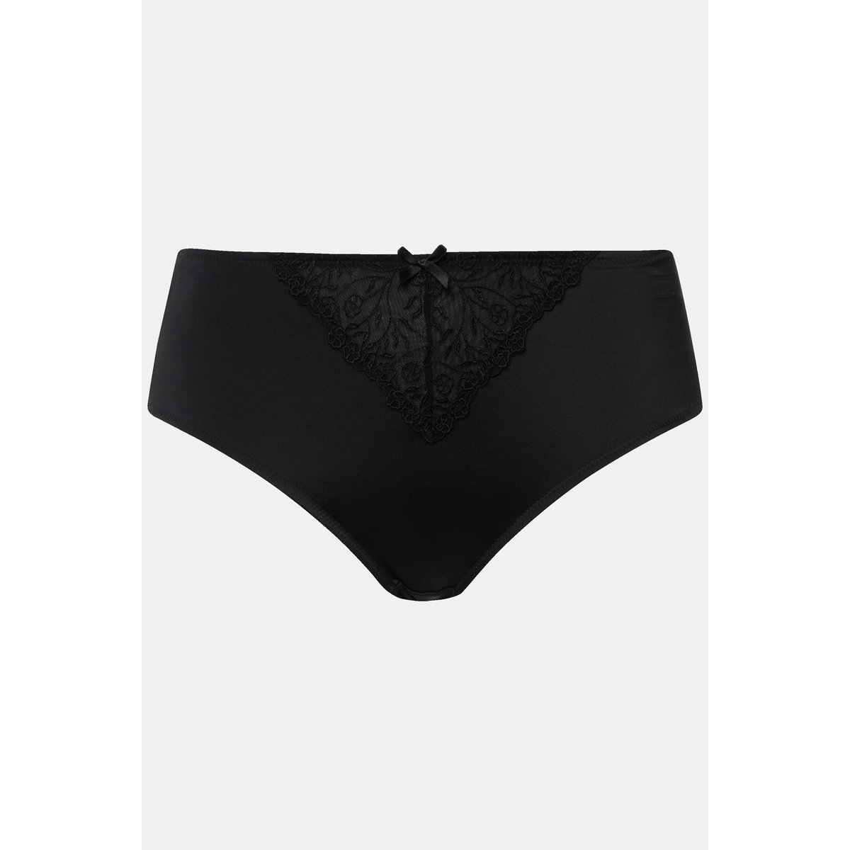 Culotte midi avec empiècement en dentelle noir, ULLA POPKEN