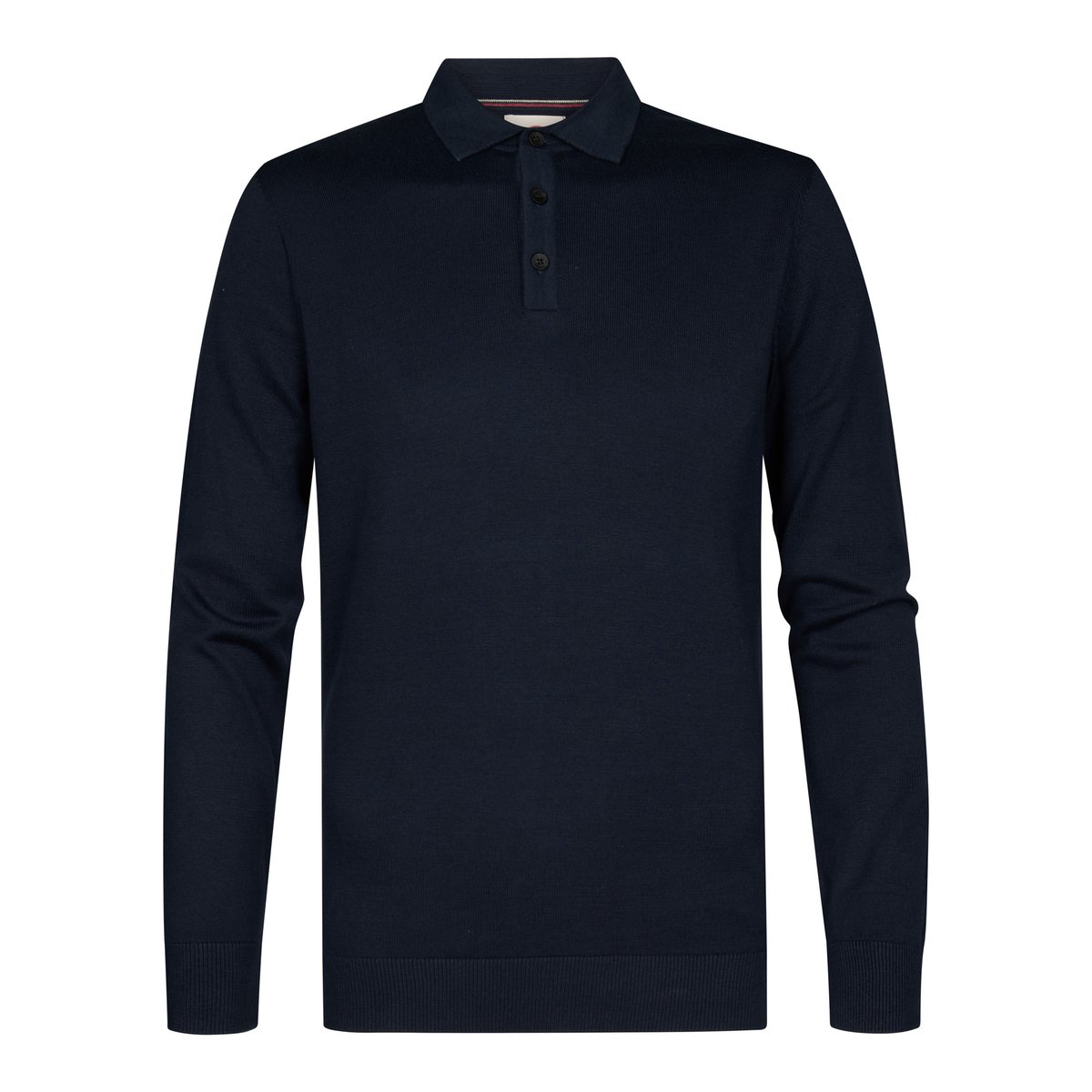 Pull Polo en maille à manches longues ironbridge bleu navy blue, PETROL INDUSTRIES
