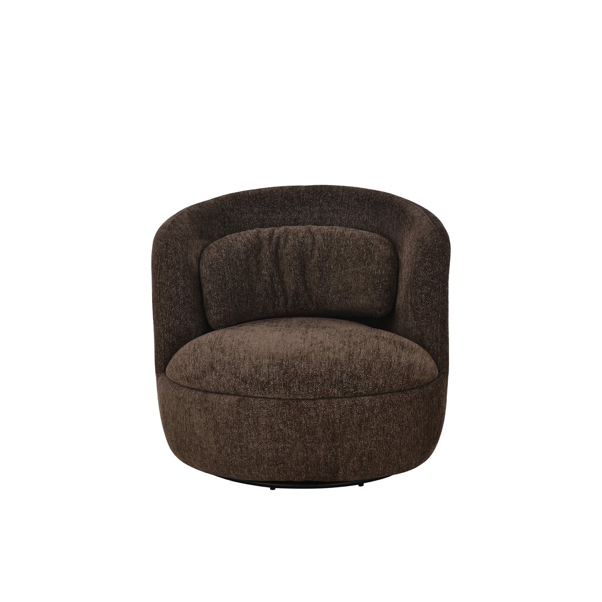 Fauteuil pivotant en tissu ANDER marron, SORELH