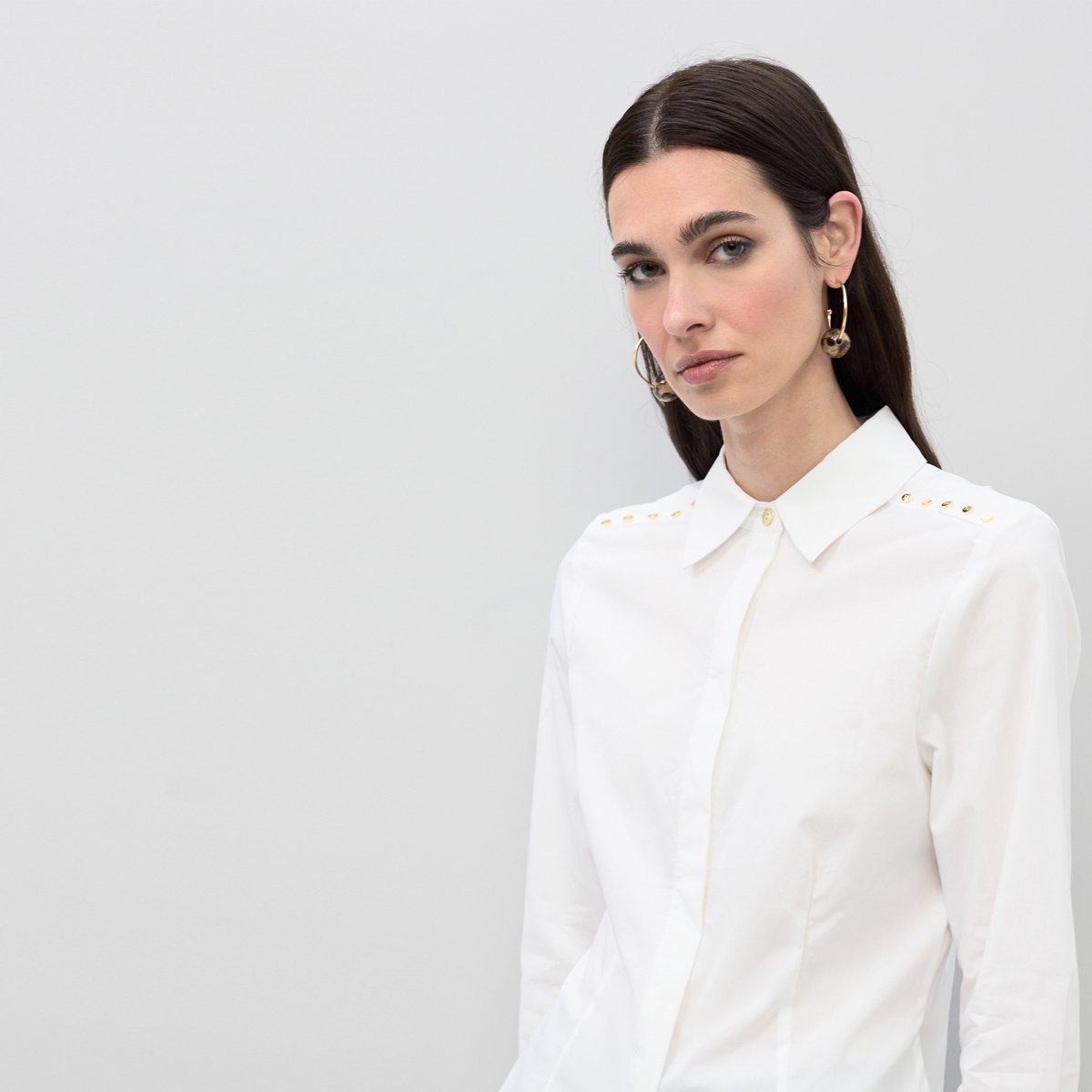 Blouse structurée effet corset blanc, LOLA CASADEMUNT