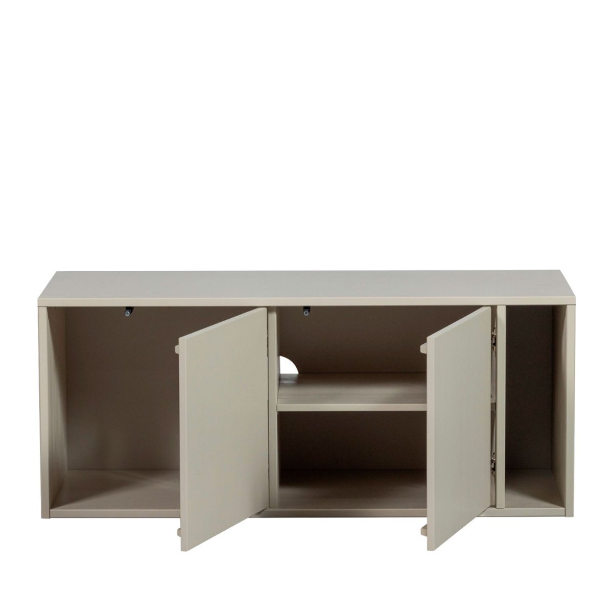 Meuble TV 2 portes en bois L108cm- SETTLE DOWN grège, VTWONEN