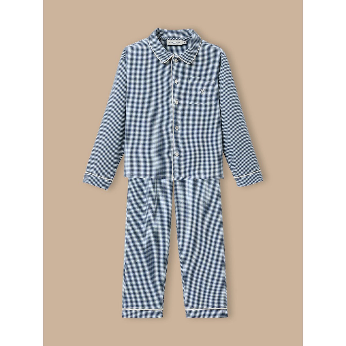 Pyjama vichy carreaux bleu, CYRILLUS