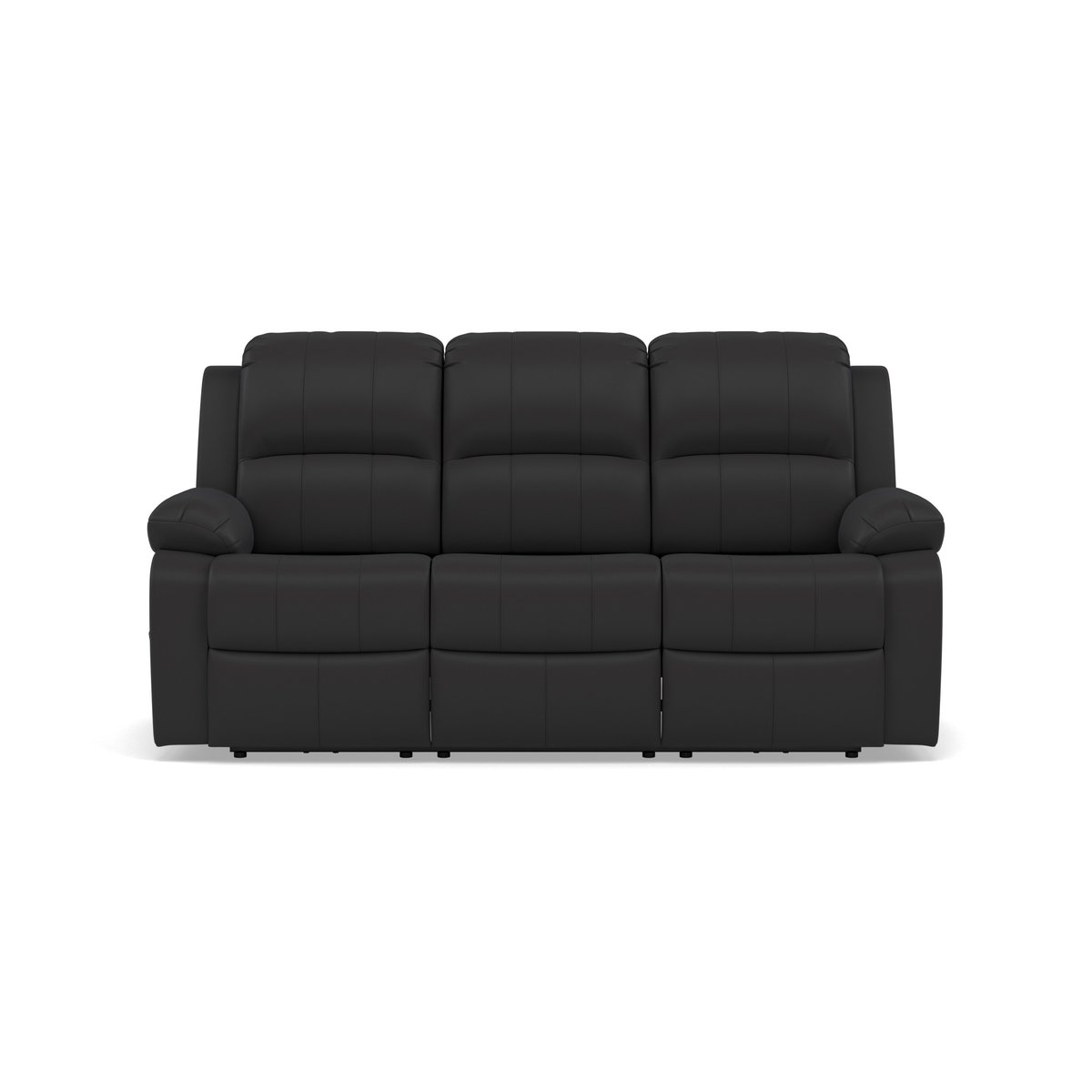 Canapé relax électrique en simili 3 places, ARMAND noir, BEST MOBILIER