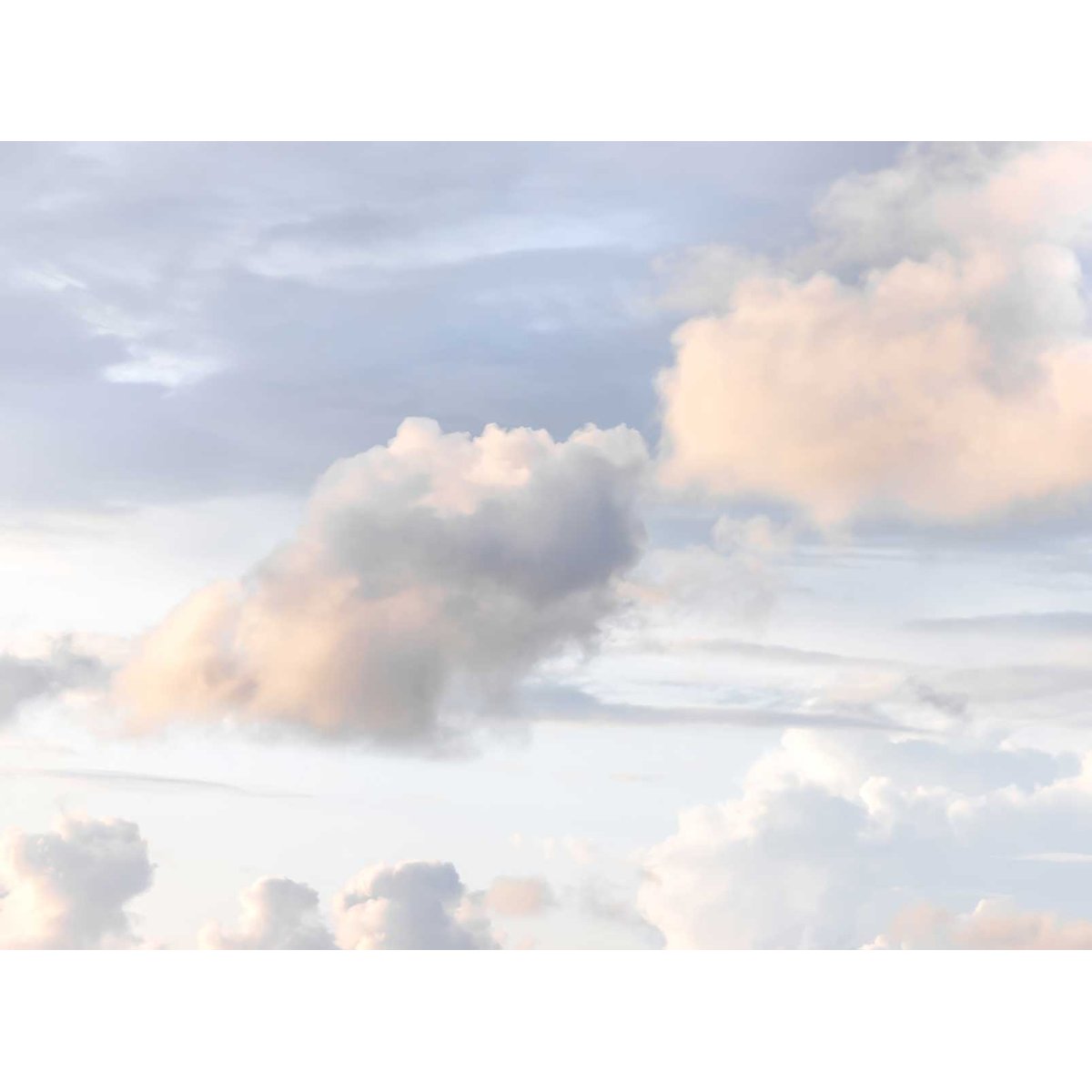 Papier peint nuages roses intissé, HEXOA