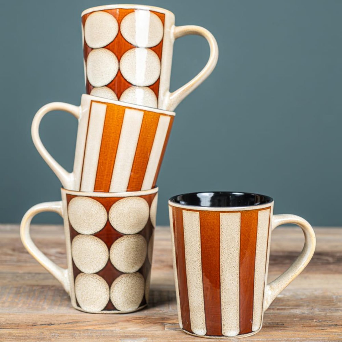 Coffret de 4 mugs Shelby 40 cl - SHELBY multicolore, TABLE PASSION