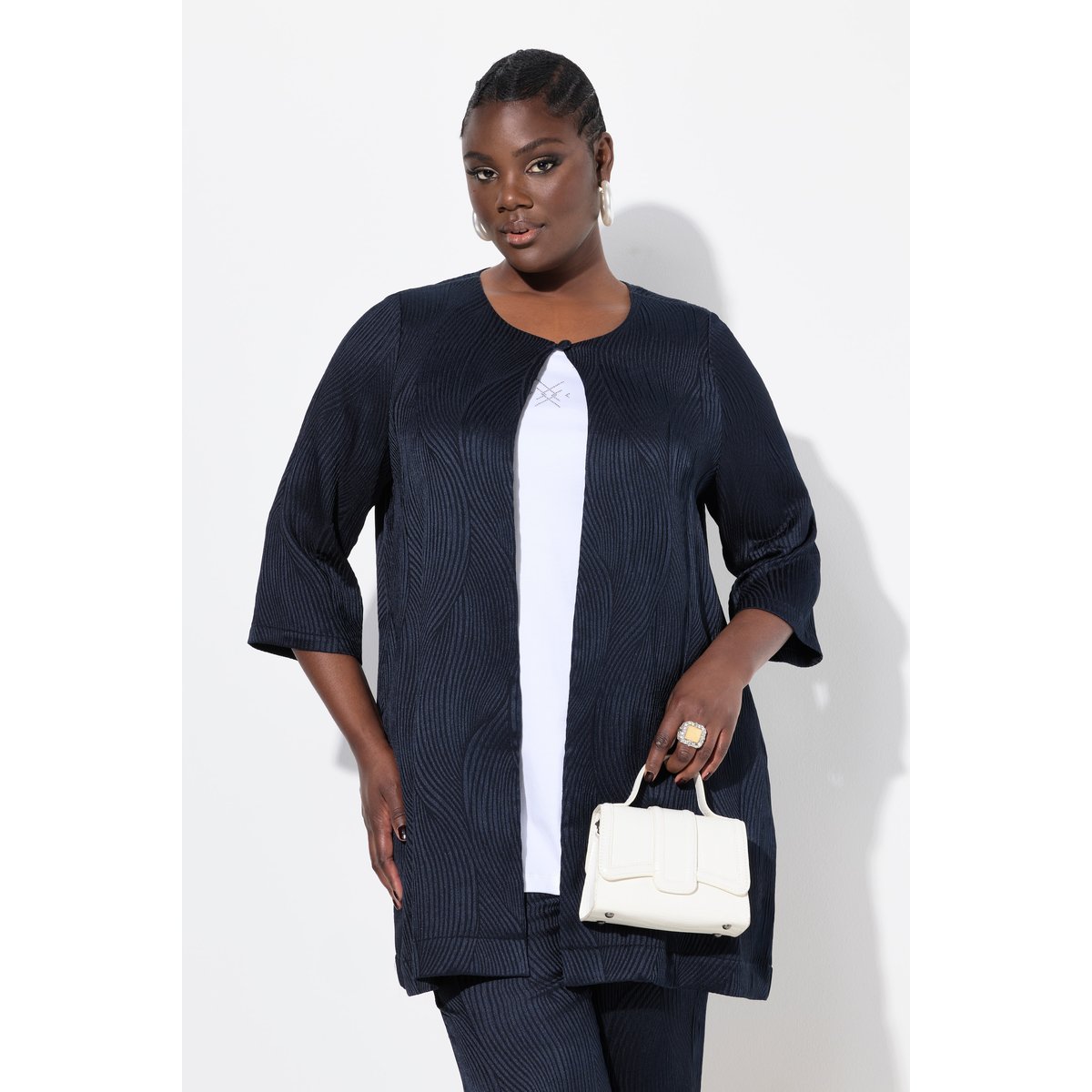 Veste esprit chemisier marine foncé, ULLA POPKEN