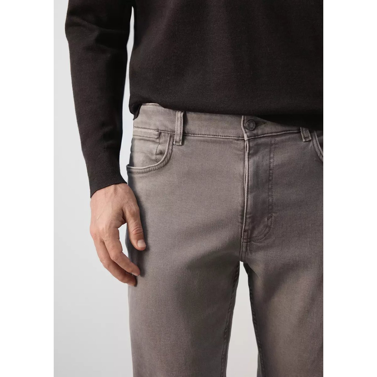 Jean Patrick slim fit Ultra Soft Touch gris vison, MANGO MAN