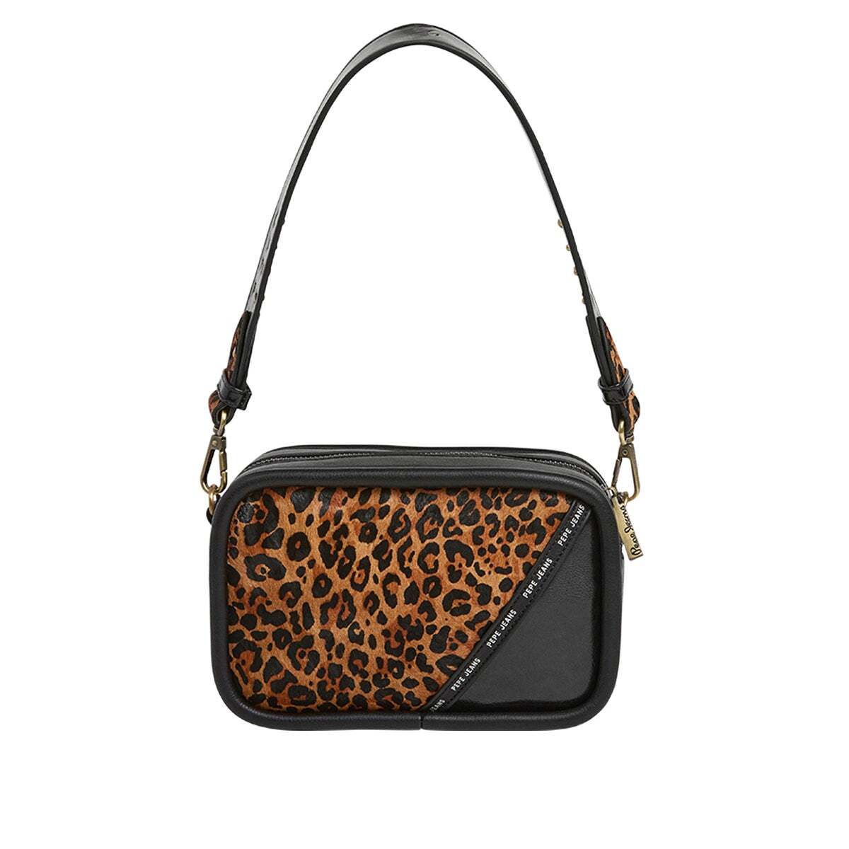 Sac Effet Cuir Imprimé Animal noir, PEPE JEANS