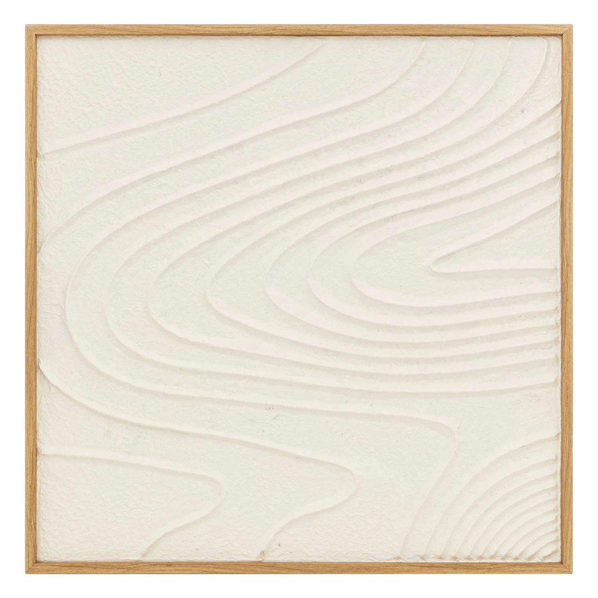 Tableau en relief HATEYA blanc, ATMOSPHERA
