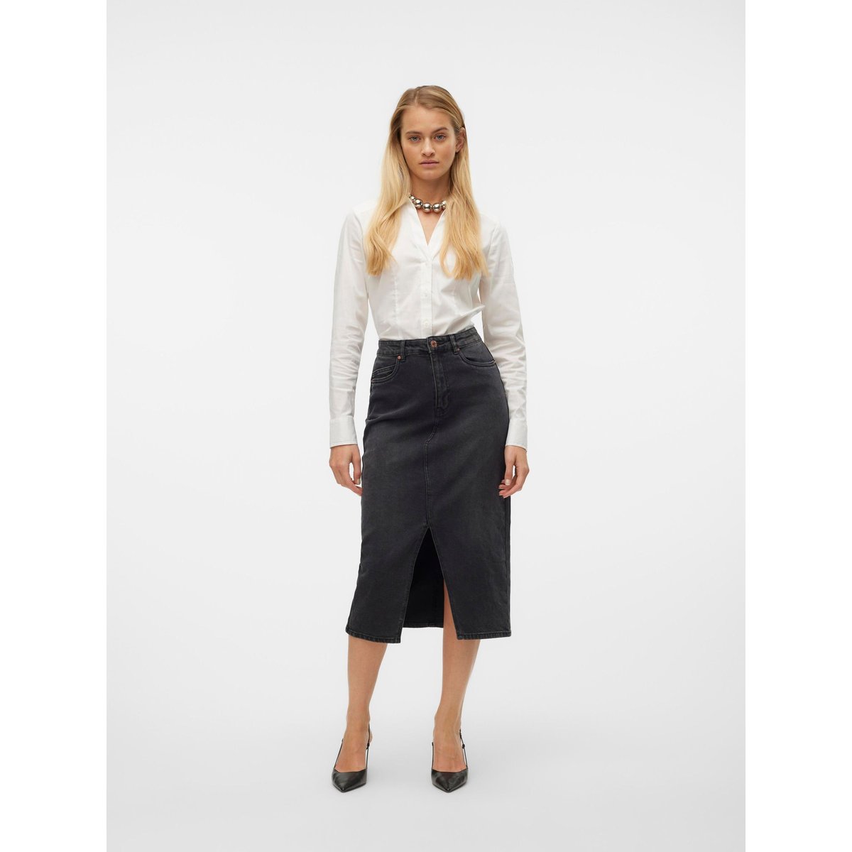 Jupe En Denim black 1, VERO MODA