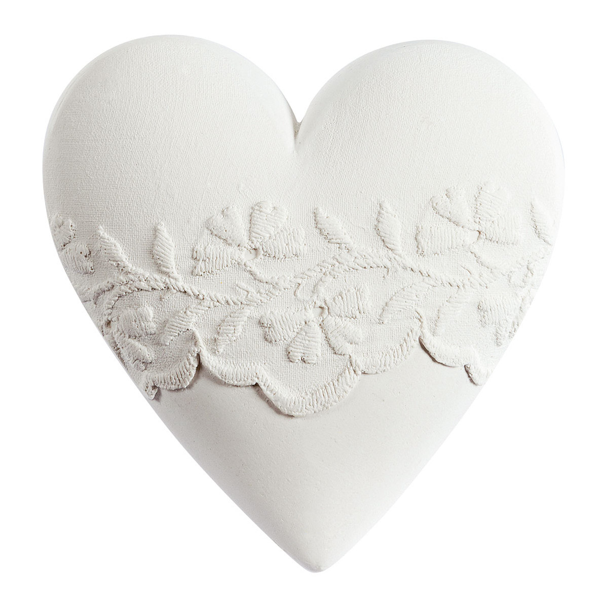 Boîte Cœur et décor parfumé - FLEUR DE MANDARINE blanc, MATHILDE M