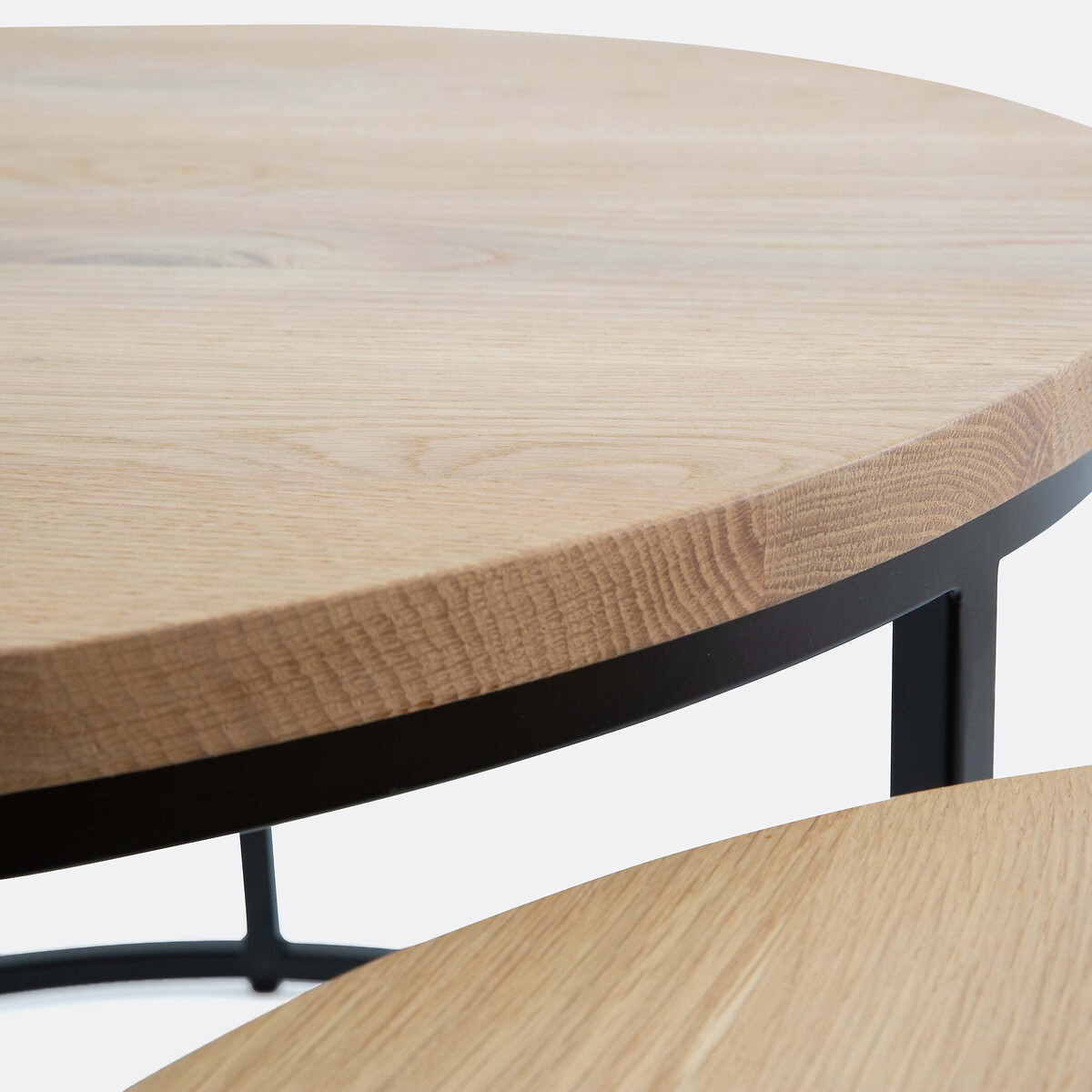 Lot de 2 tables basses gigognes en chêne, HIBA chêne, LA REDOUTE INTERIEURS