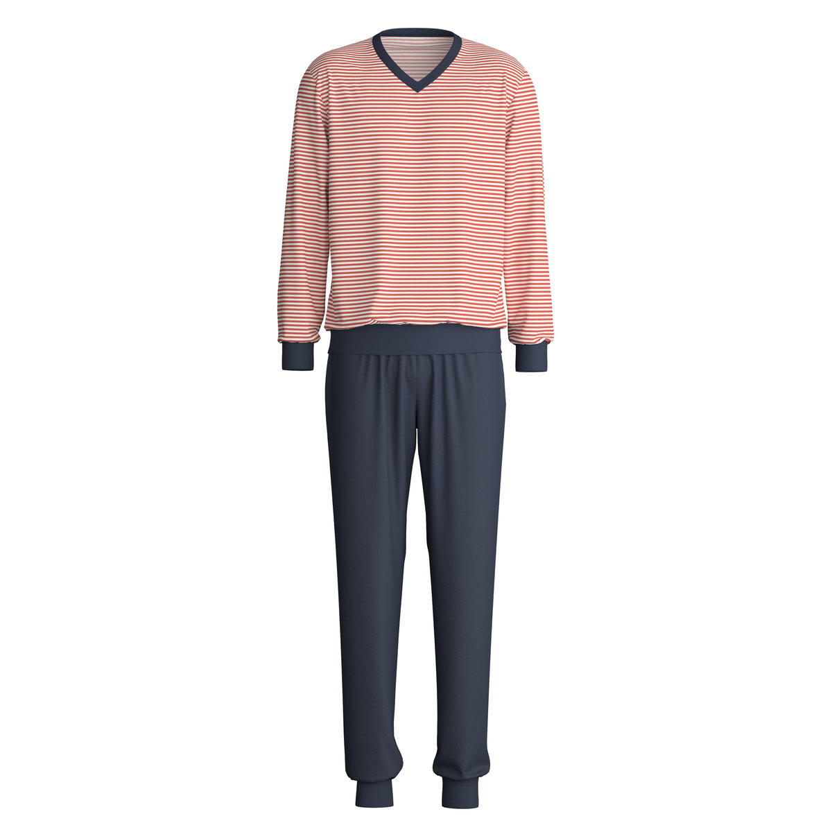 Pyjama manches longues Coton NIGHTWEAR XTRA orange mandarine, CALIDA