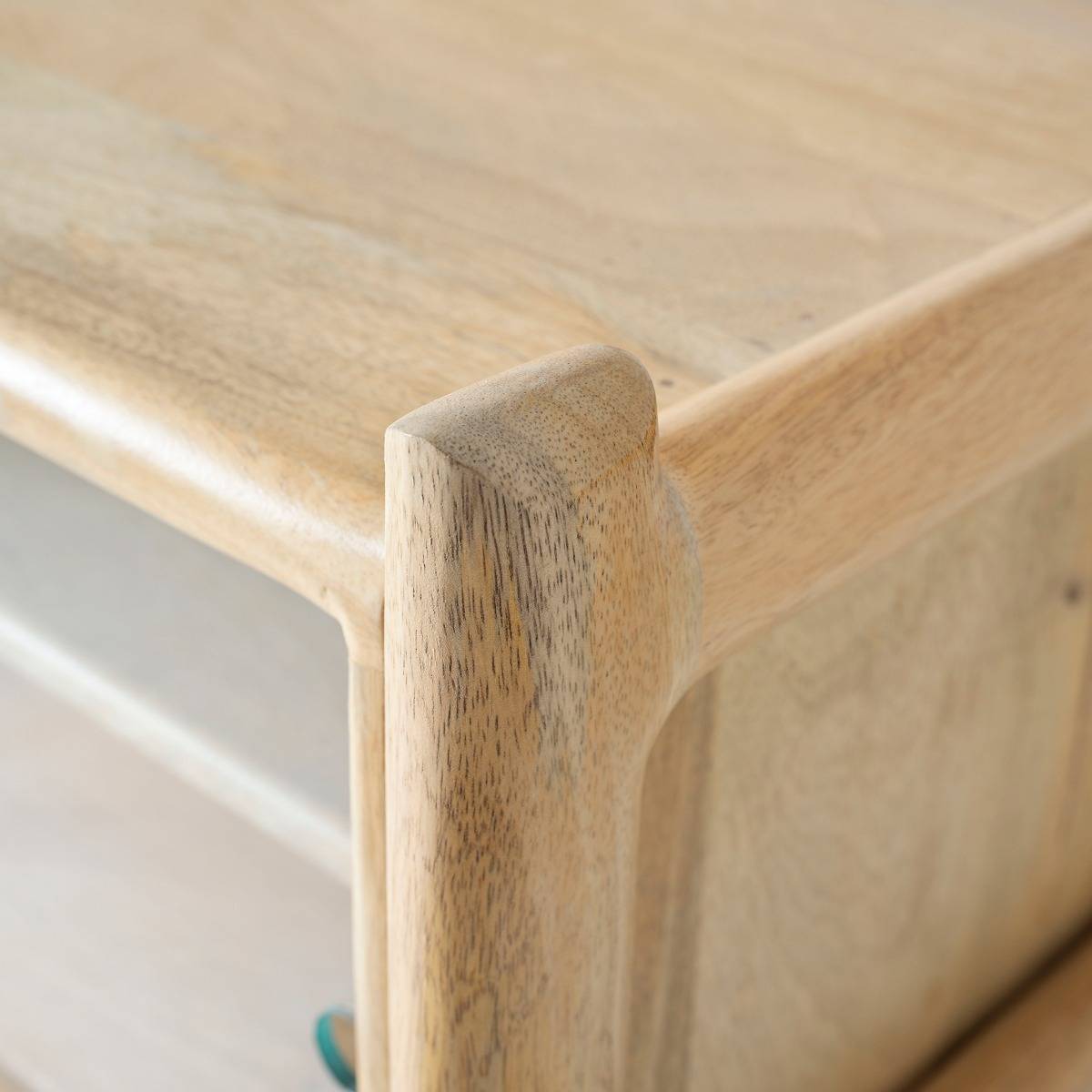 Vaisselier en bois de manguier JUSTINE bois clair, MADE IN MEUBLES