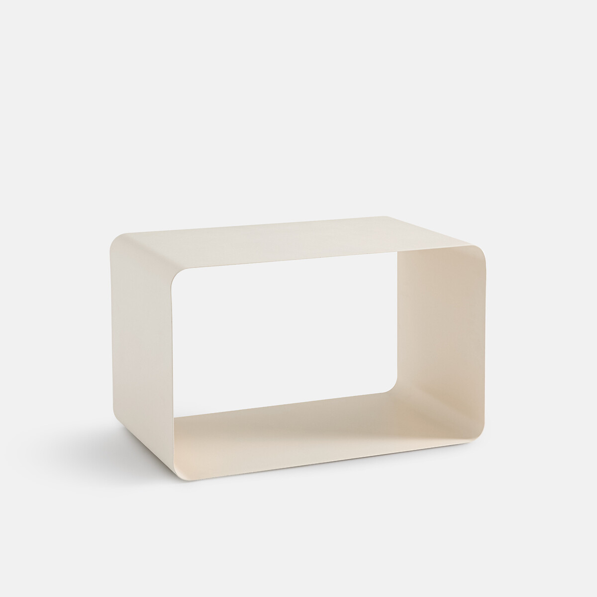 Table basse en acier et ses 2 poufs, AMUO ecru, LA REDOUTE INTERIEURS