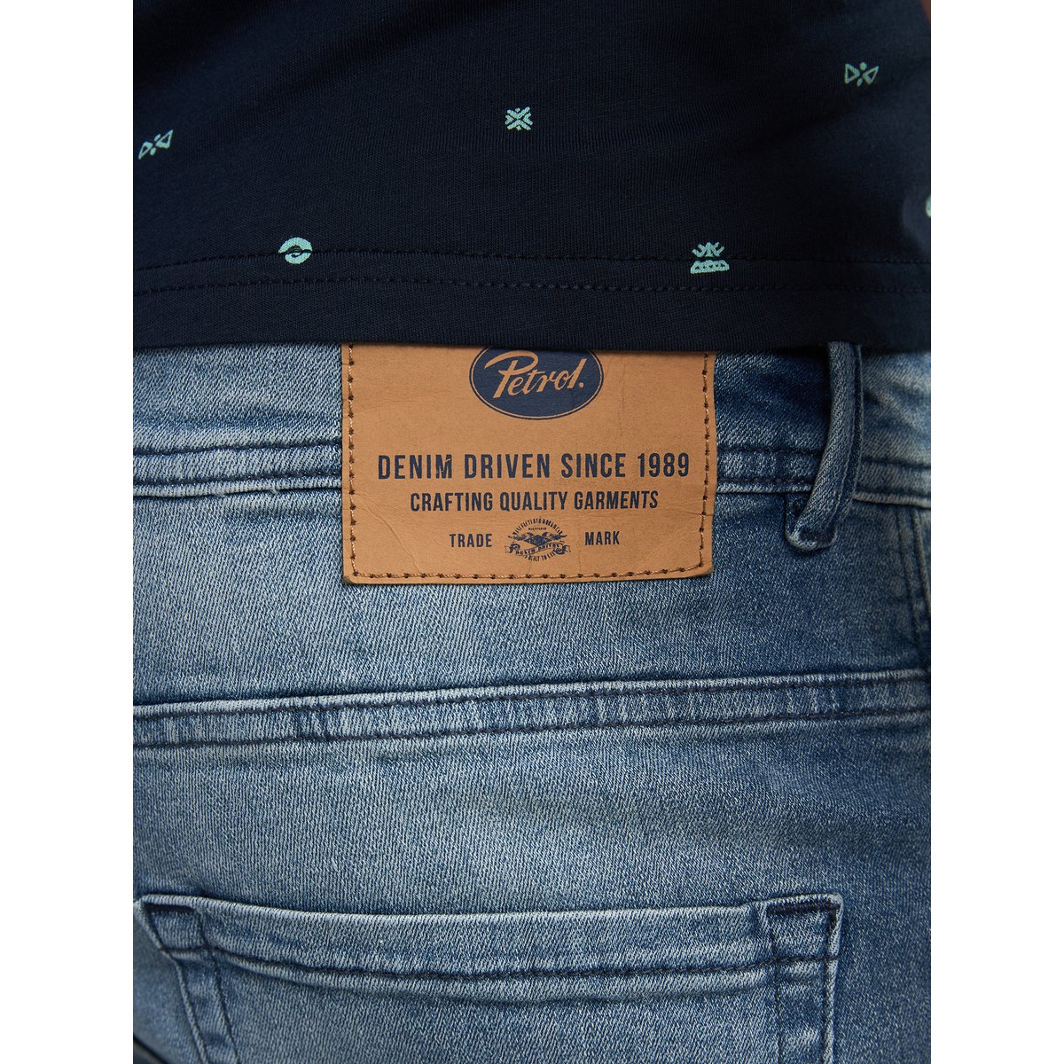 Short en jean regular-fit bullseye desertfox bleu forest fog, PETROL INDUSTRIES