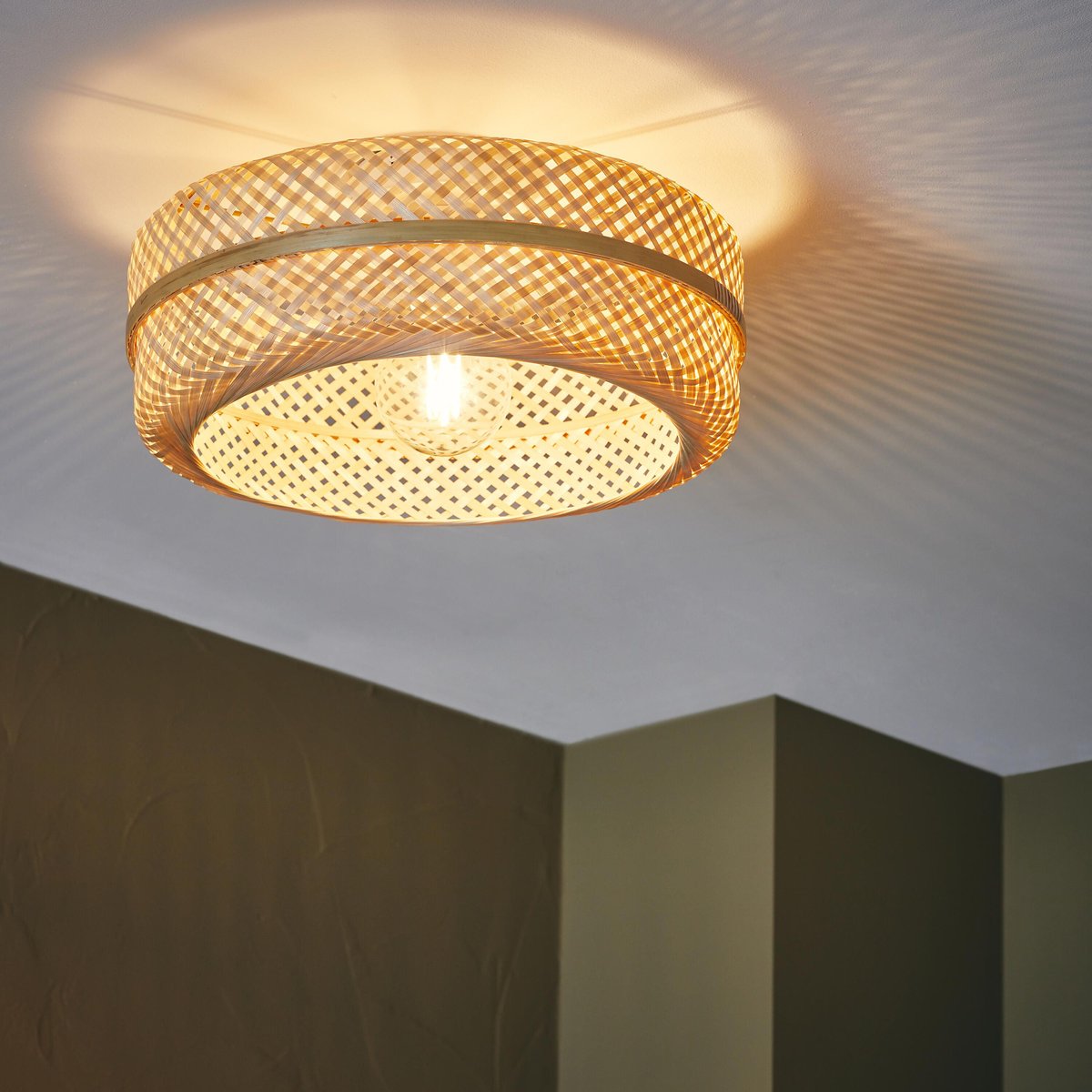 Plafonnier en bambou, PALANGA beige, INSPIRE