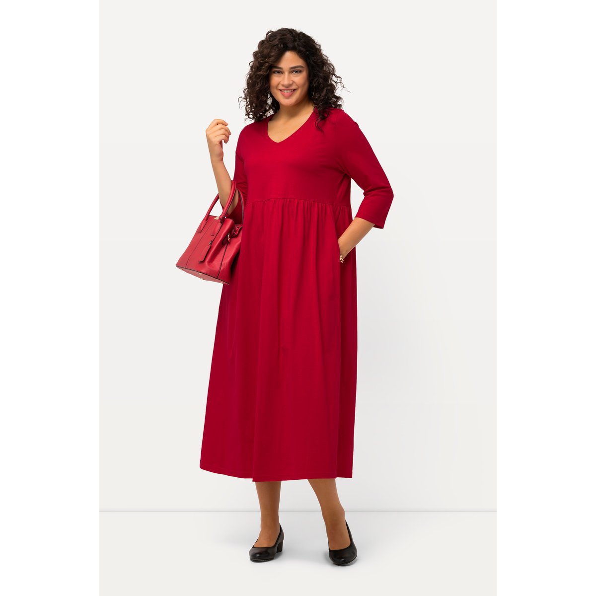 Robe en jersey avec poches, couture empire salsa, ULLA POPKEN