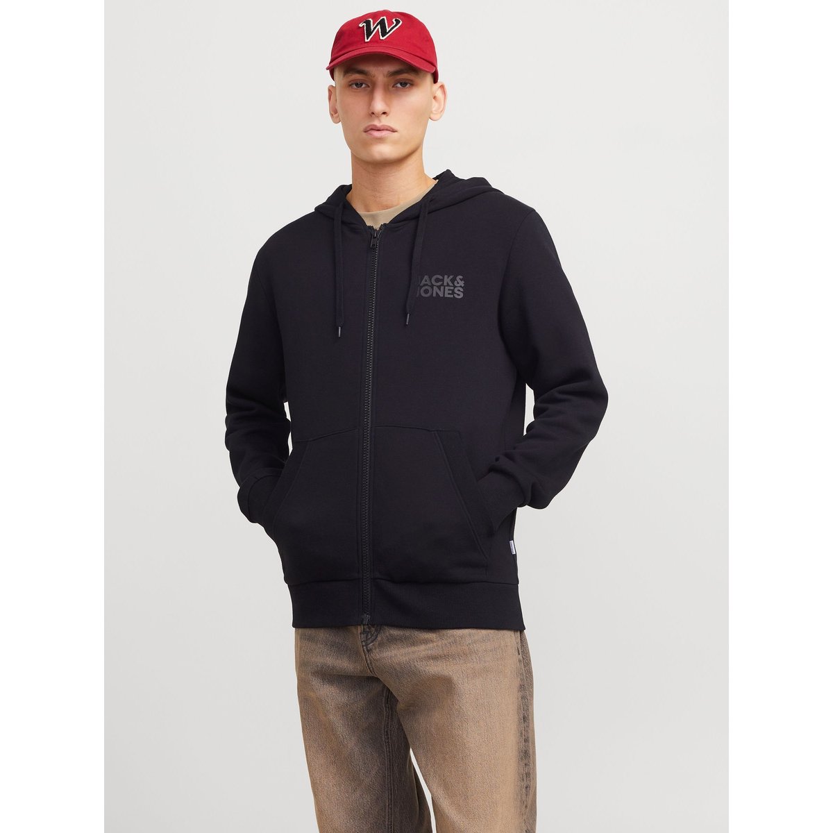 Sweat À Capuche black 1, JACK & JONES