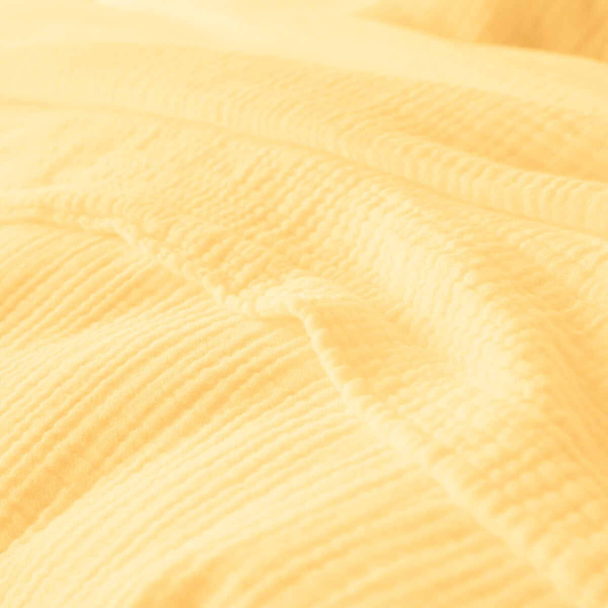 Housse de couette unie en gaze de coton, Kumla jaune pâle, LA REDOUTE INTERIEURS