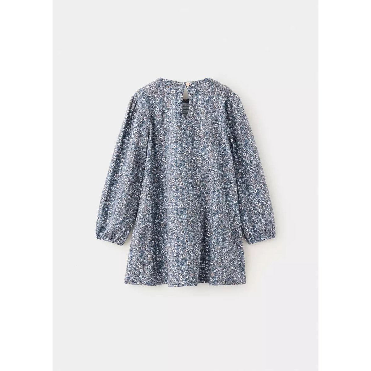Robe fleurie froncée bleu, MANGO BABY