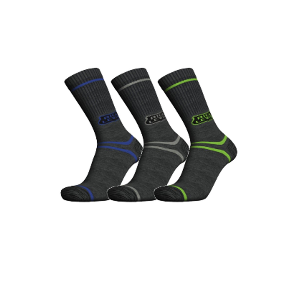Chaussettes de travail renforcées, lot de 3 SOCKLG gris, RICA LEWIS