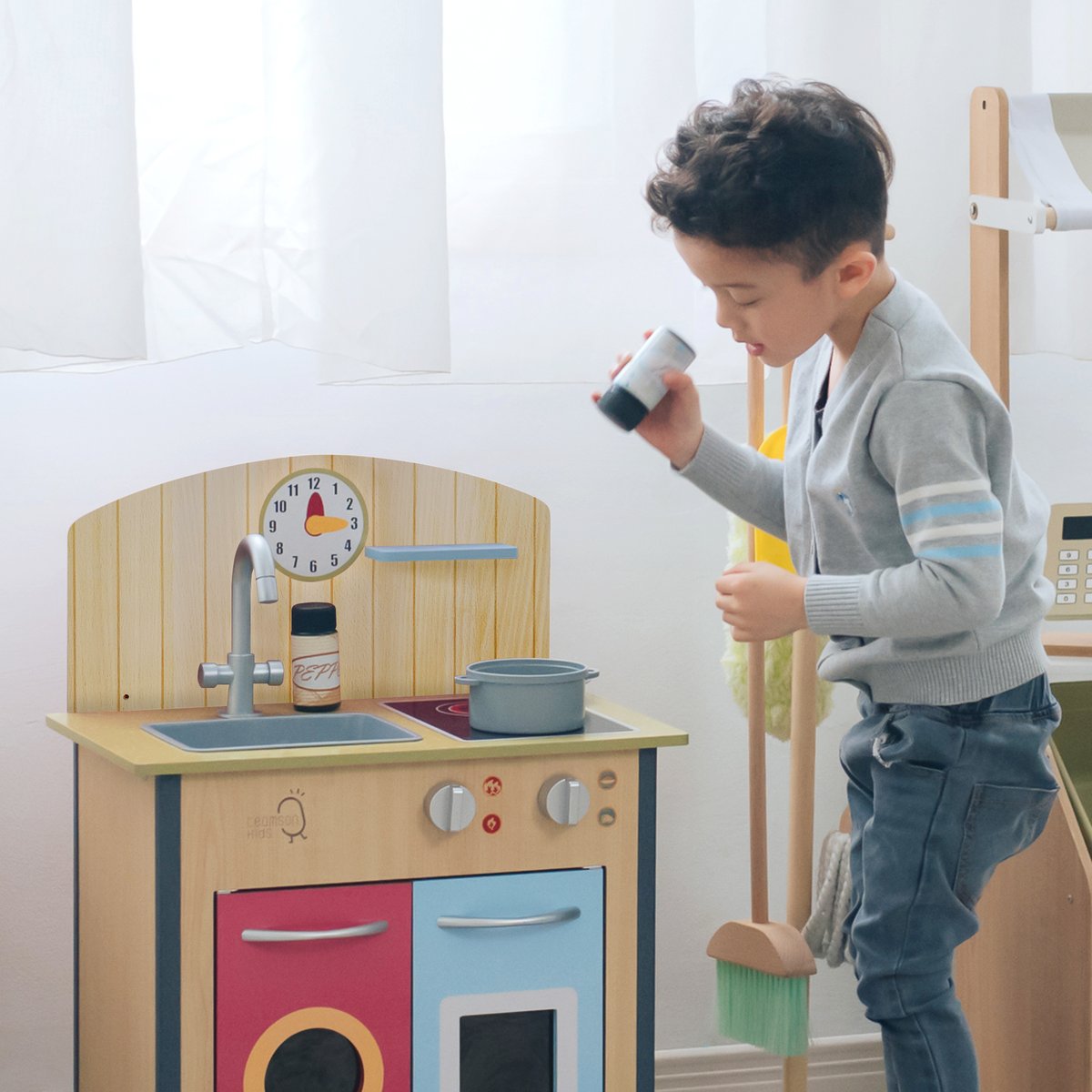 Cuisine Enfant Dinette PORTO multicolore, TEAMSON KIDS