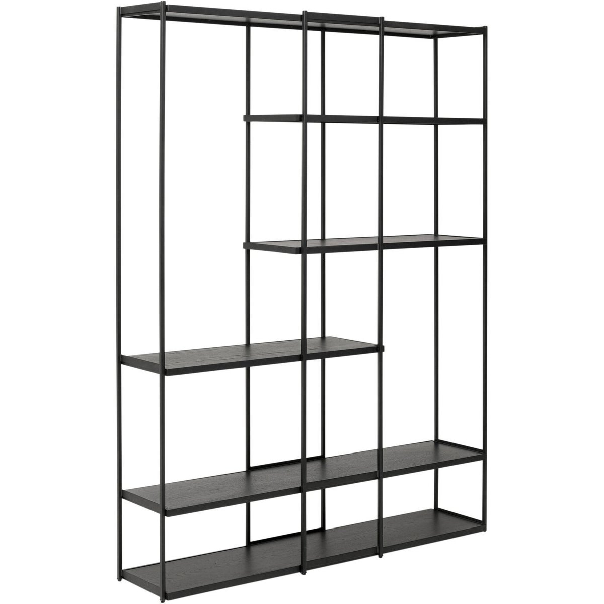 Étagère en chêne et acier, OSLO noir, KARE DESIGN