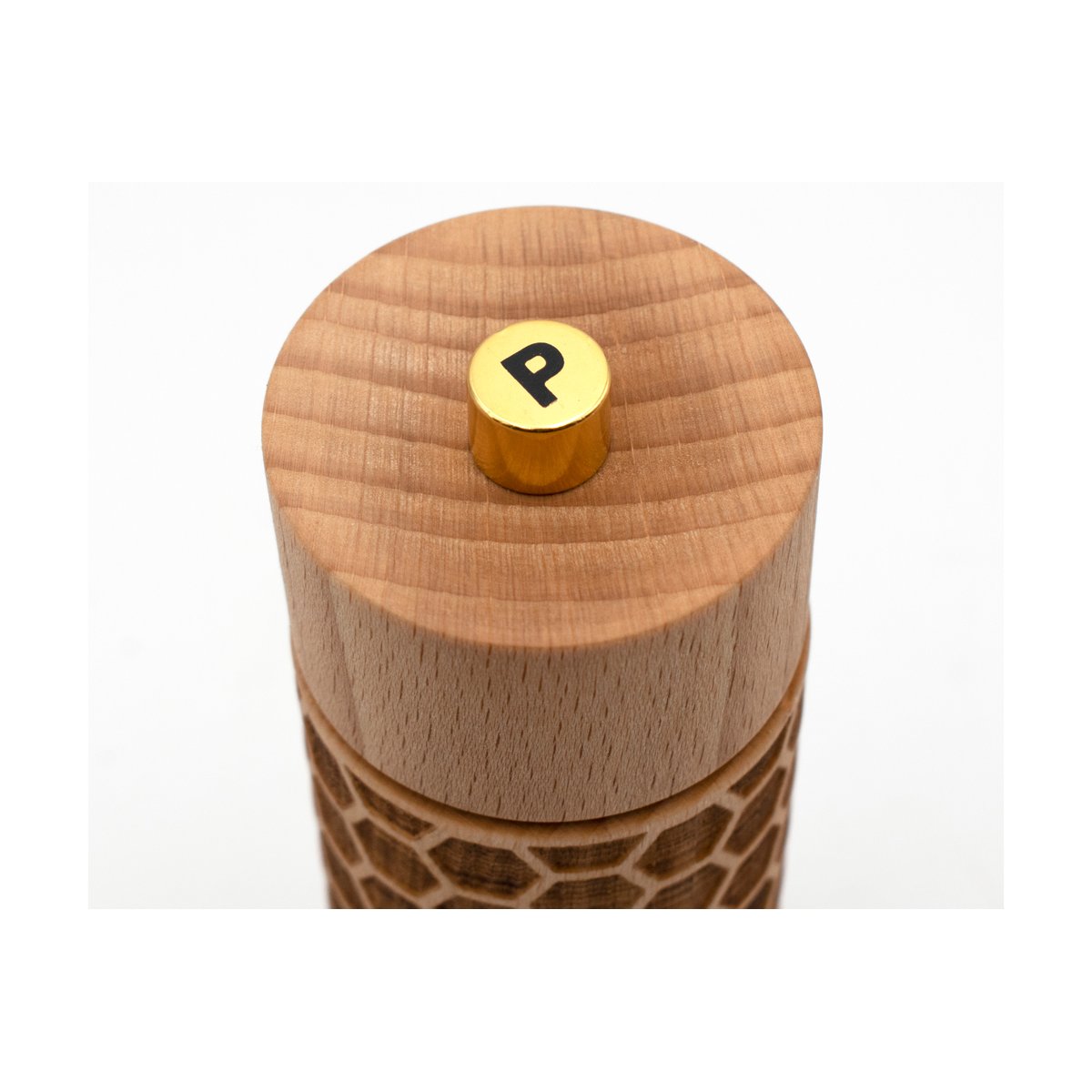 Moulin à Poivre en bois d'Hêtre, HONEYCOMB naturel, BISETTI