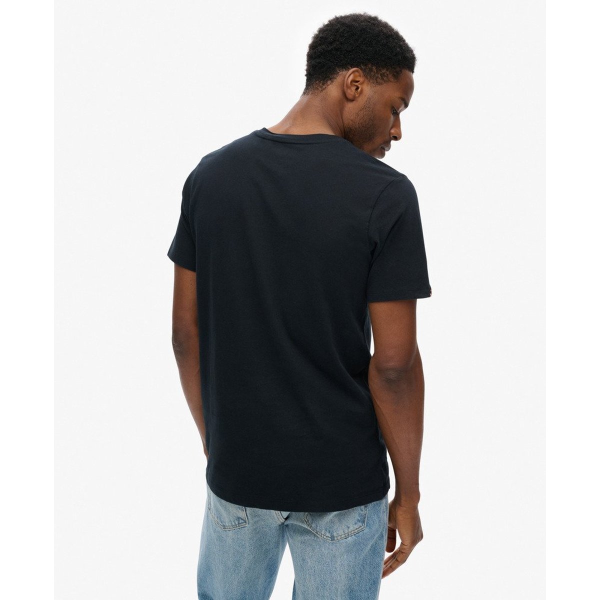 T-shirt classique Essential noir de jais, SUPERDRY