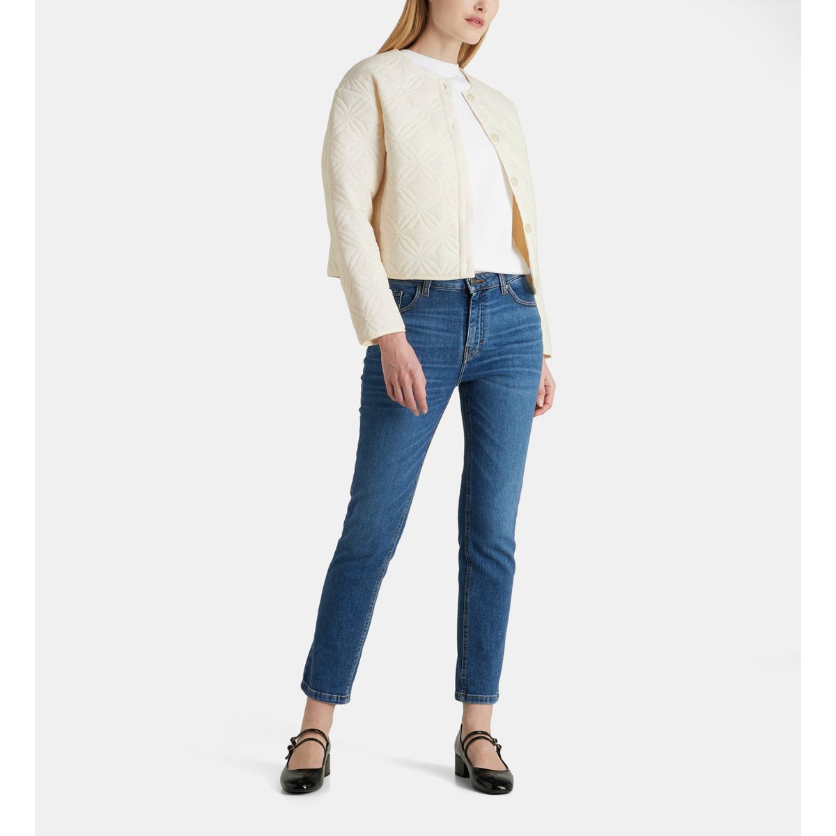 Veste Droite Matelassée Chamarel Coton écru, GALERIES LAFAYETTE