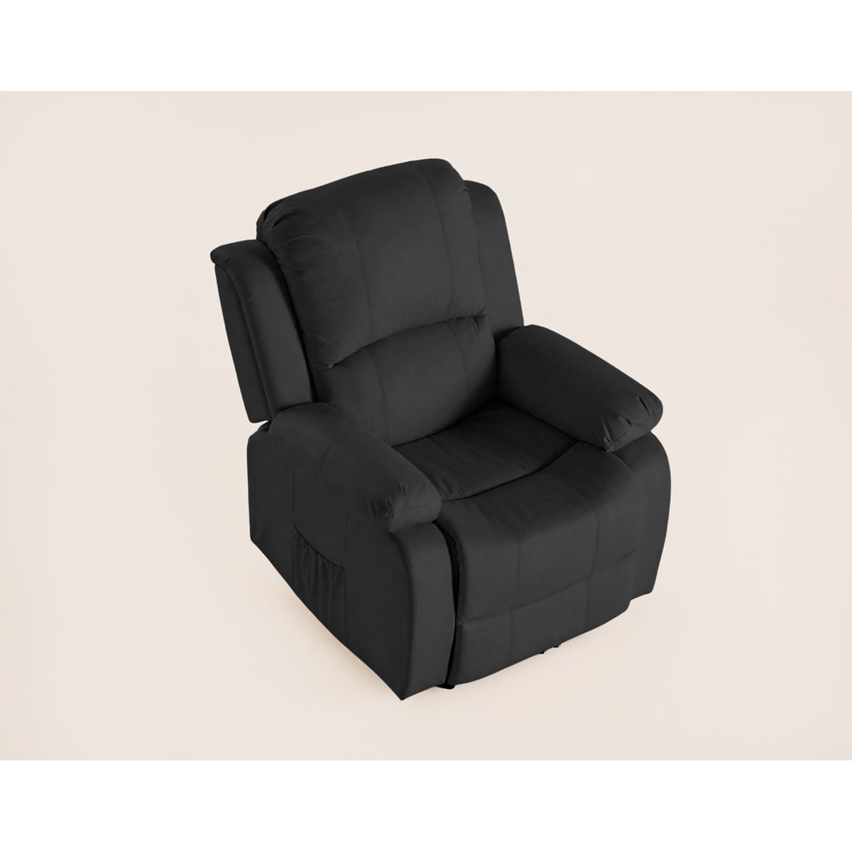 Fauteuil relax électrique en simili, ARMAND noir, BEST MOBILIER