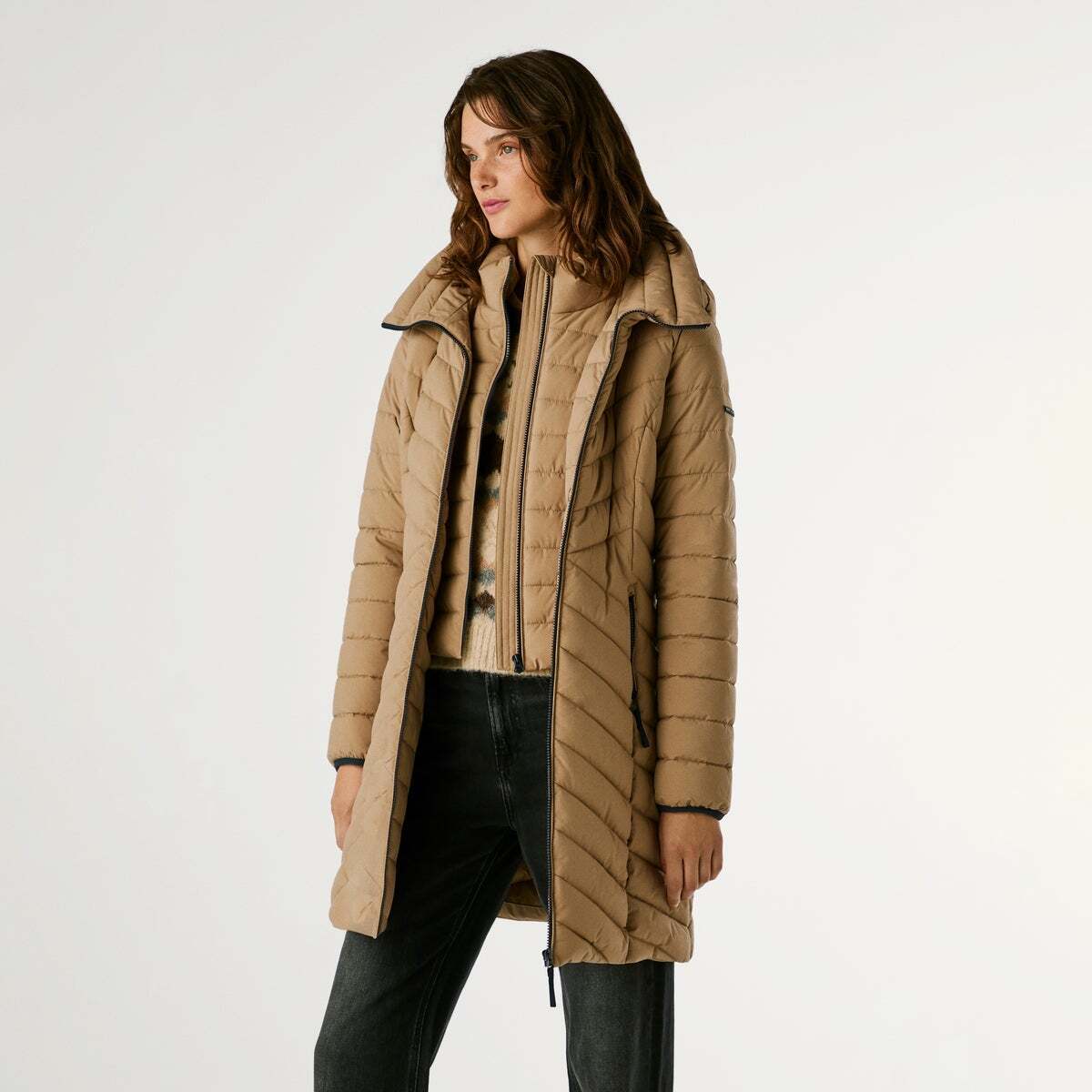 Doudoune Longue Imperméable naturel, PEPE JEANS