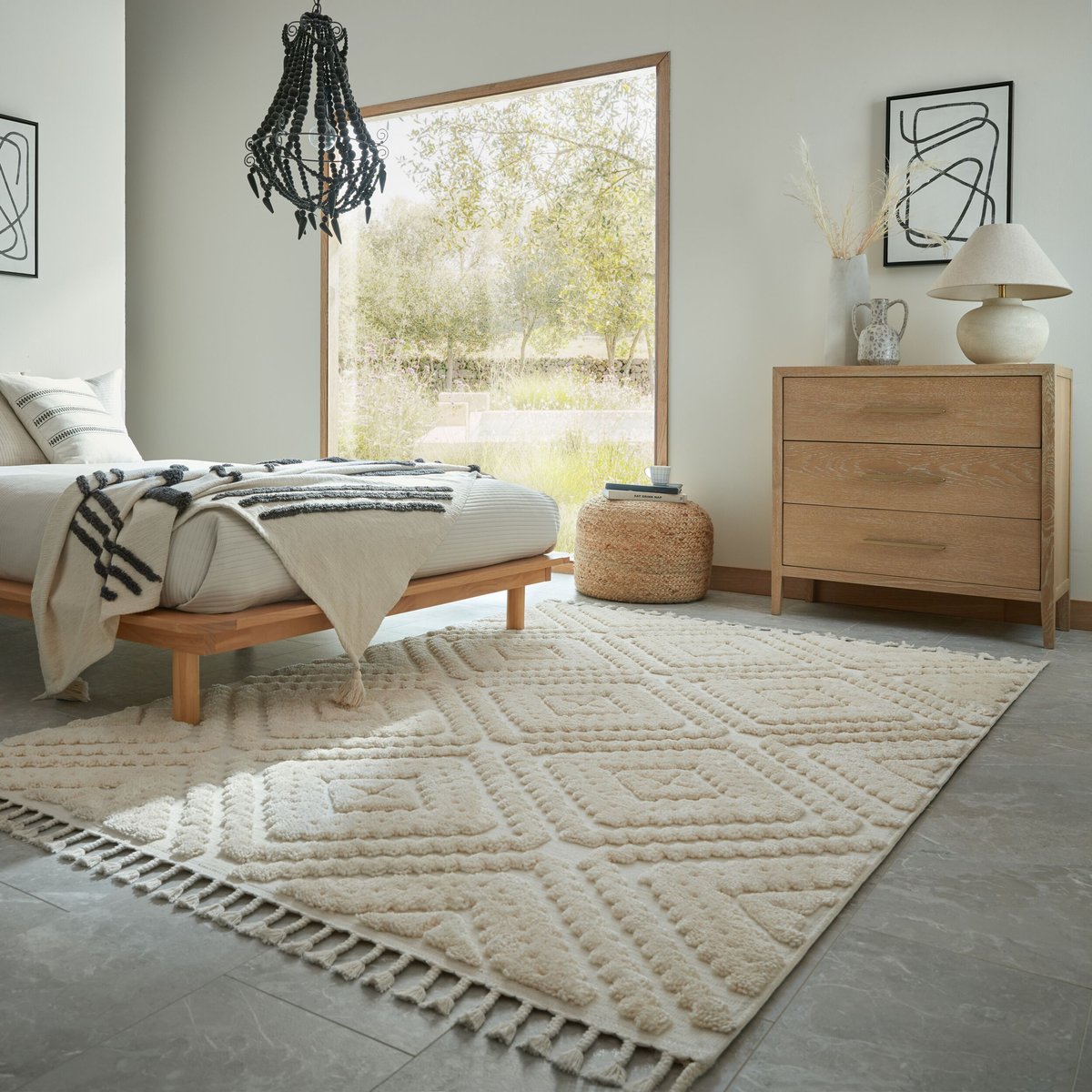 Tapis moderne DIOMARA creme, FLAIR RUGS