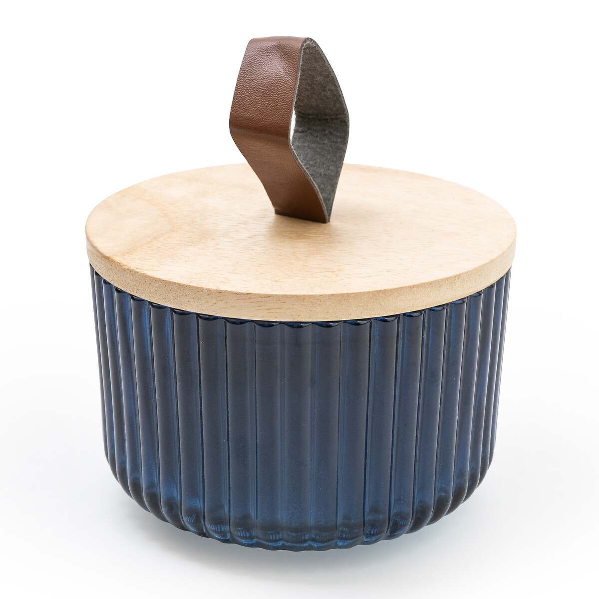 Midnight Pomegranate Jar Candle with Wooden Lid blue, SO'HOME