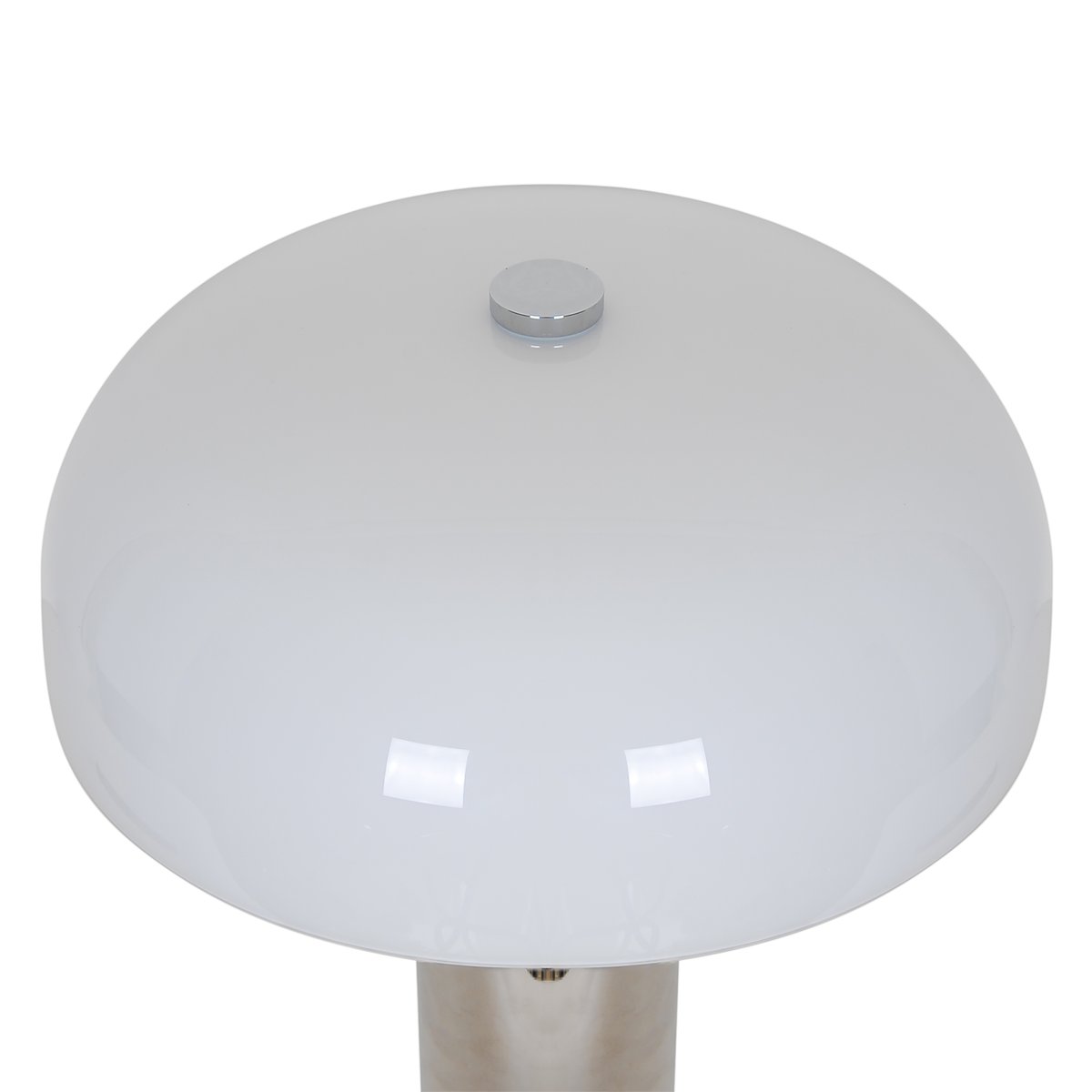 Lampe à poser forme champignon en métal et verre, GABRIELLE chromé, NORDLUX