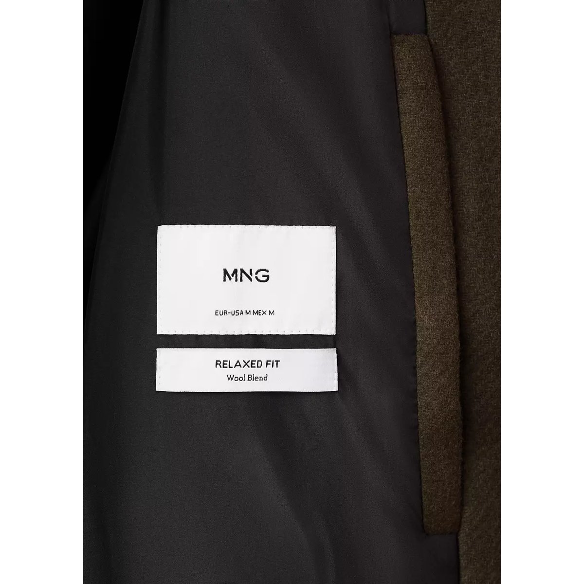 Manteau classique laine mélangée marron, MANGO MAN