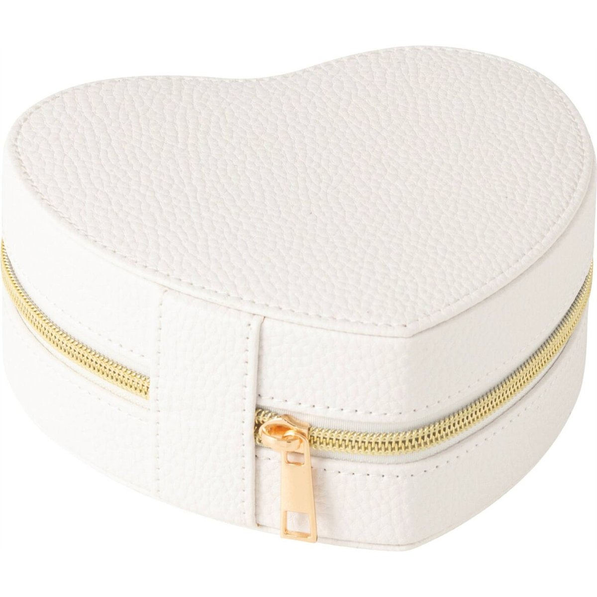 Boîte à bijoux cœur en papier blanc avec détails dorés, RECOLLECTION