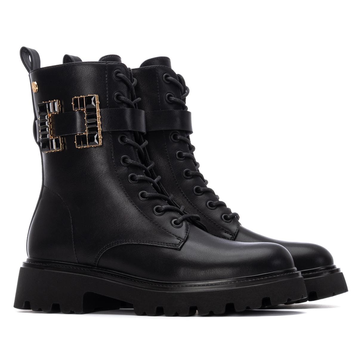 Bottine Militaire Plaine Entreprise Lacets noir, XTI