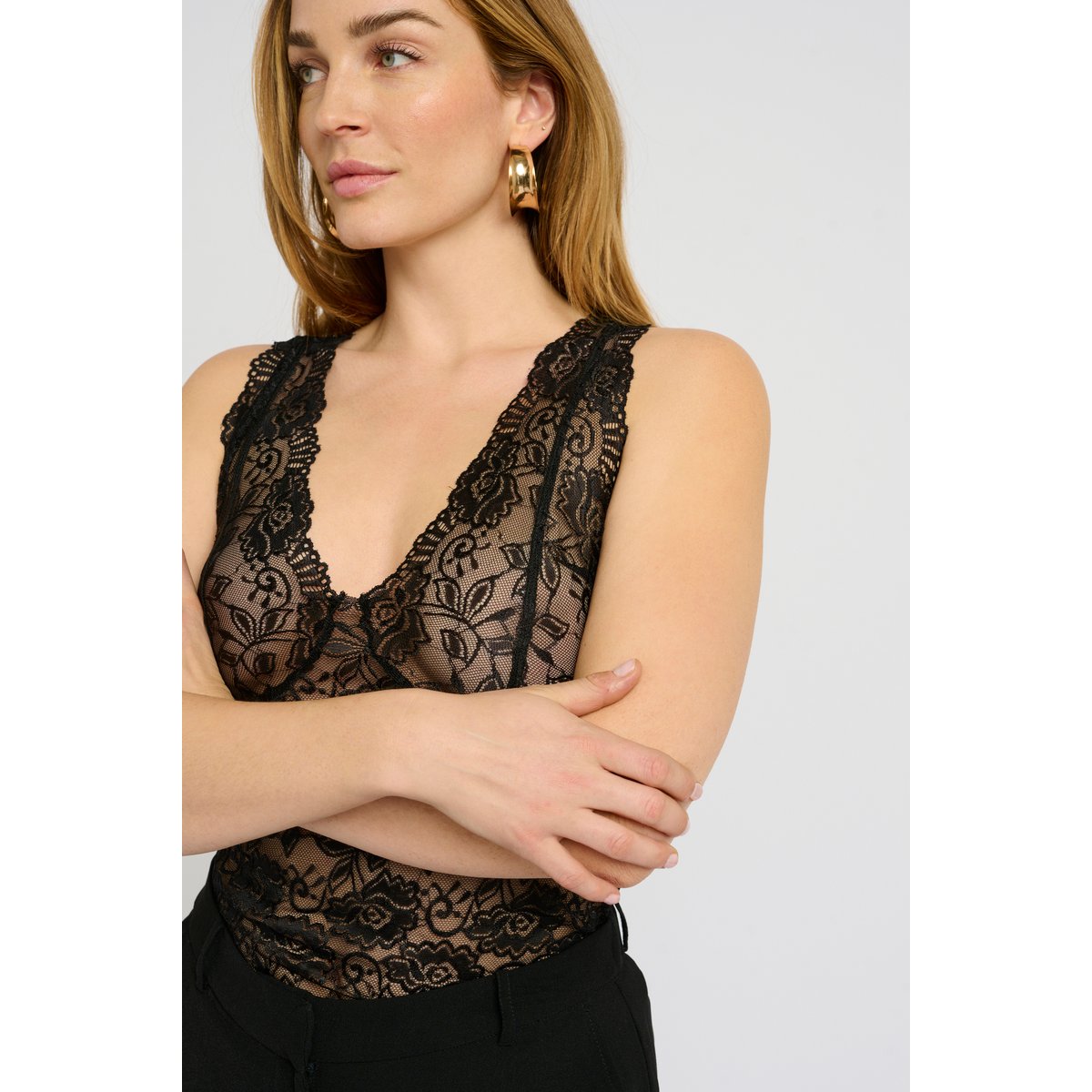 T-shirt noir pitch black, CREAM