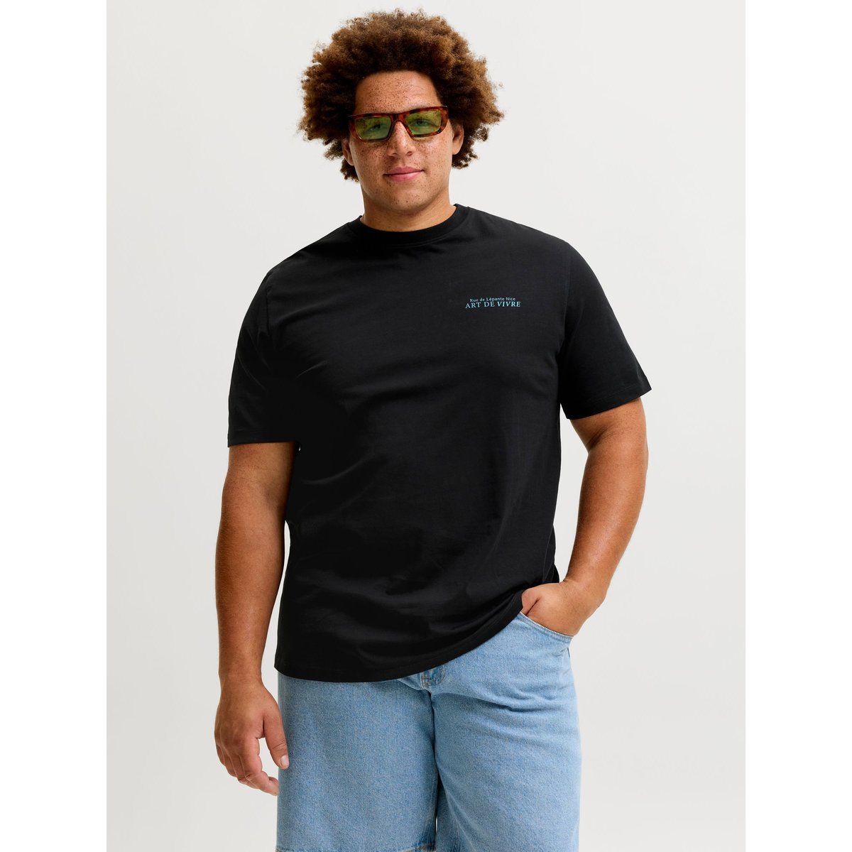 T-Shirt noire - black, JACK & JONES