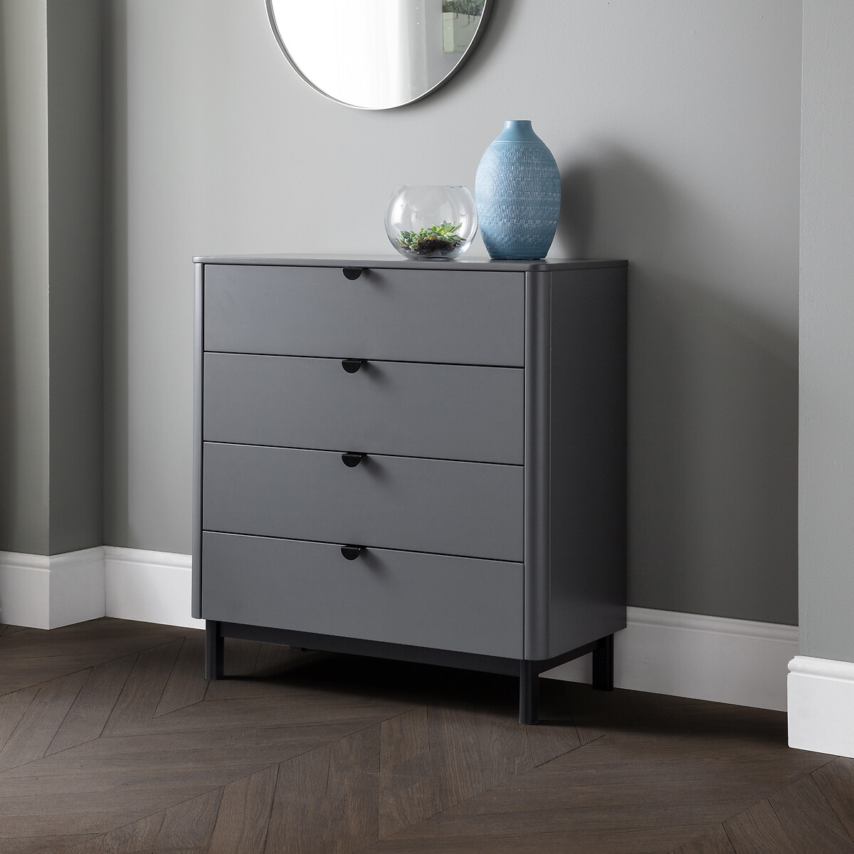 Alexis Chest of 4 Drawers slate grey, SO'HOME