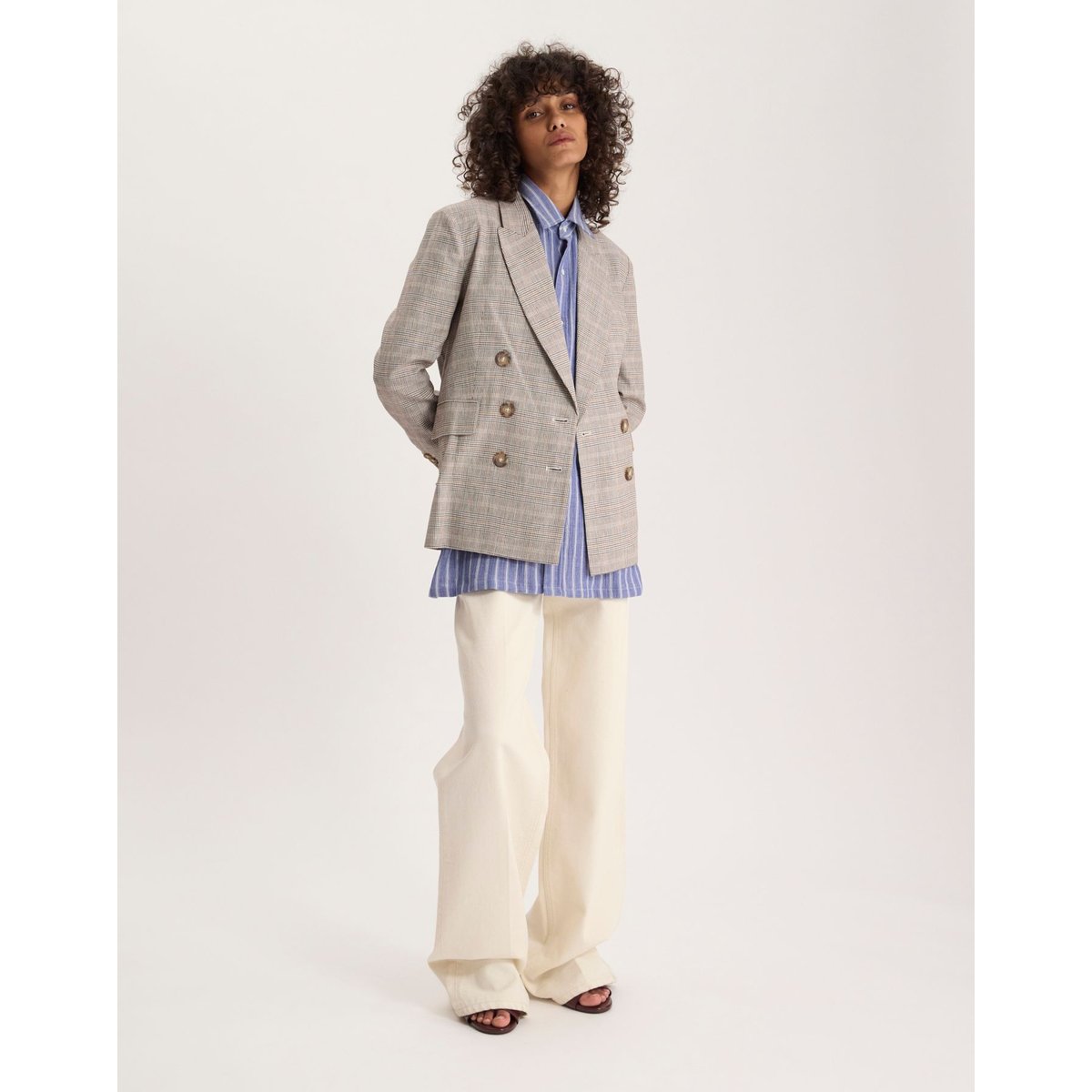 Veste June en coton marron, INES DE LA FRESSANGE PARIS