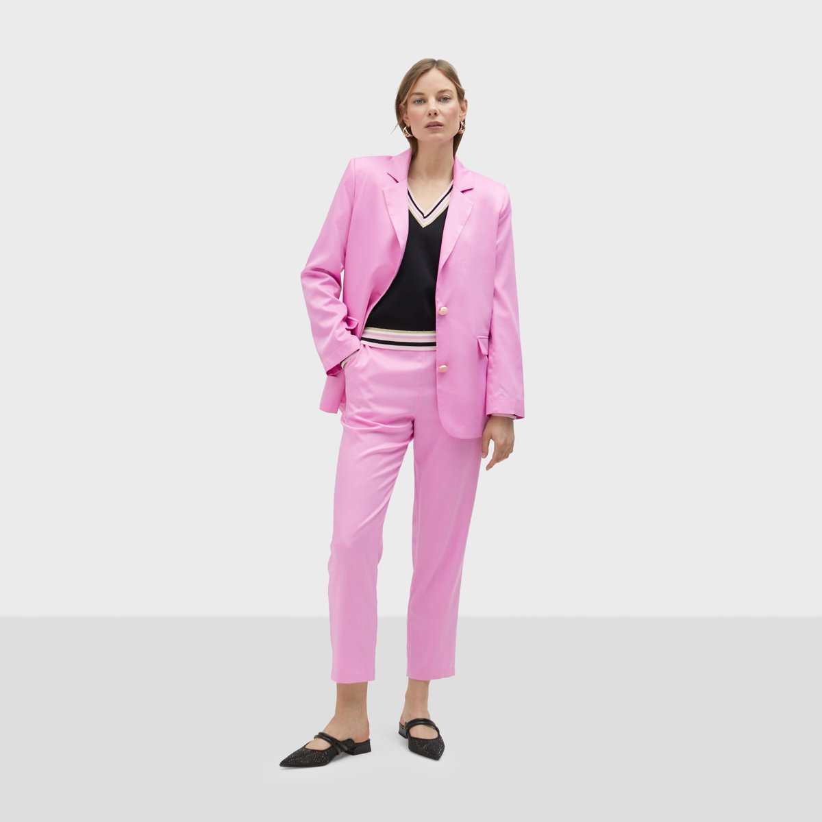 Blazer classique à boutons rose clair, LOLA CASADEMUNT