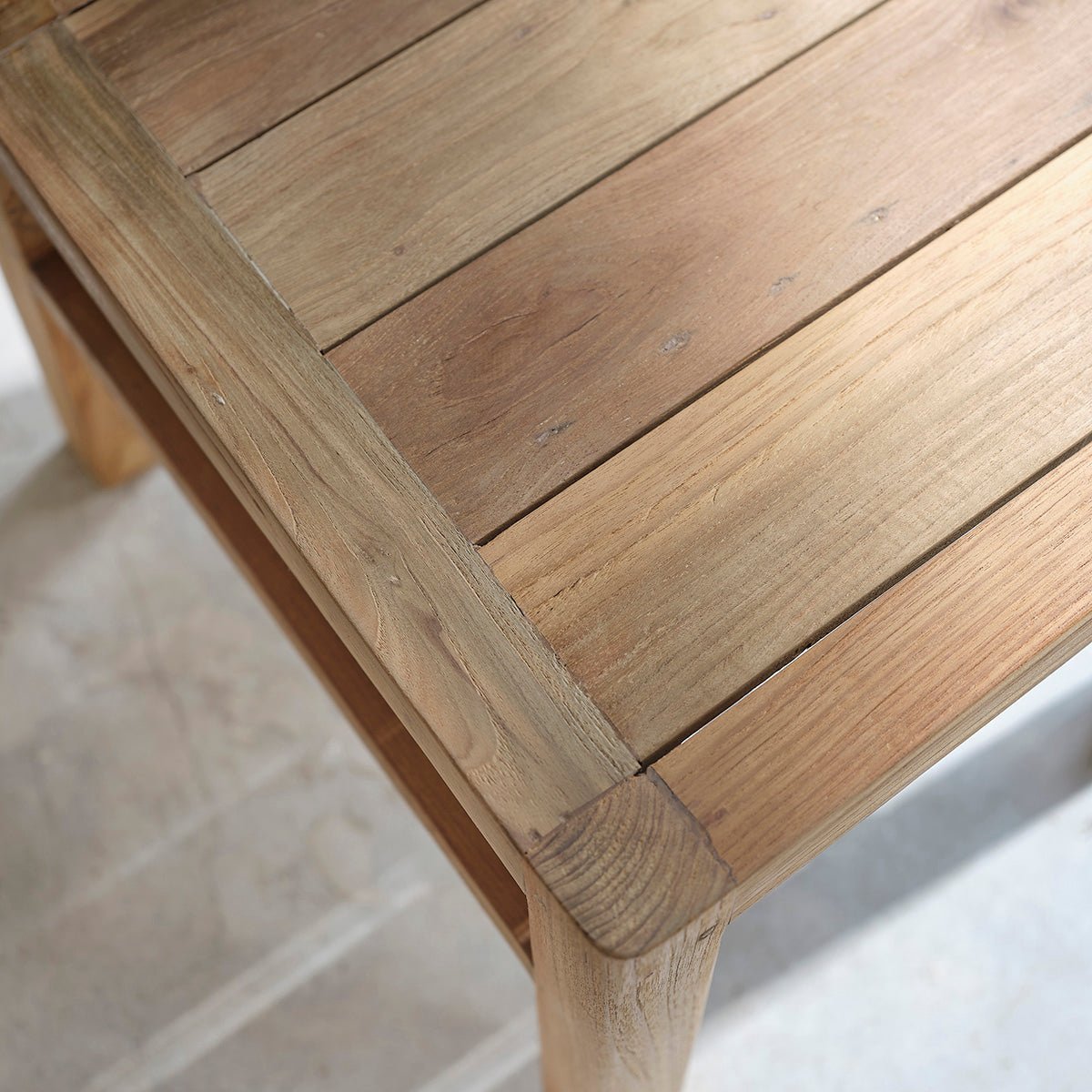 Chaise en bois de teck recyclé CARGO naturel, BERAH GETAH