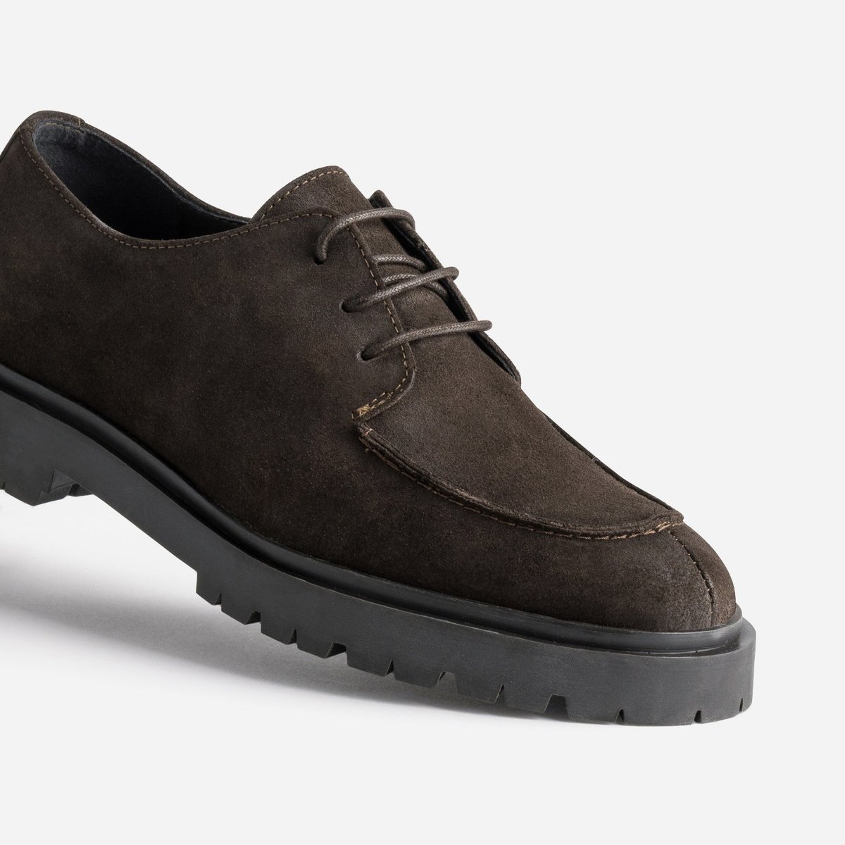Derby en cuir FARAS marron fonce, ERAM