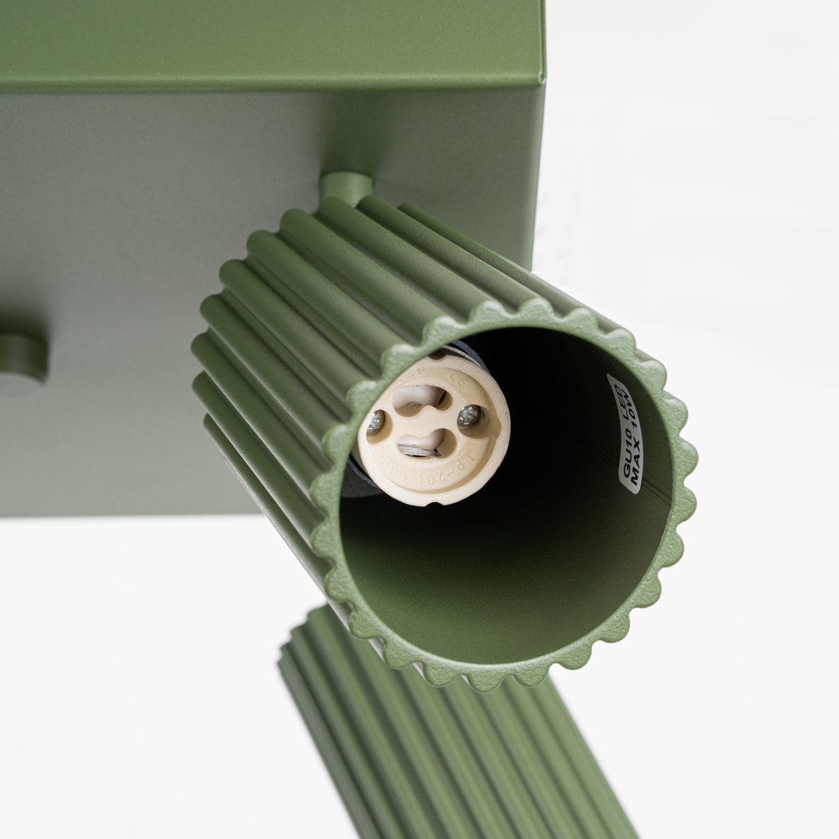 Plafonnier Aluminium Vert Olive GU10 4 Karbon vert, EDEN