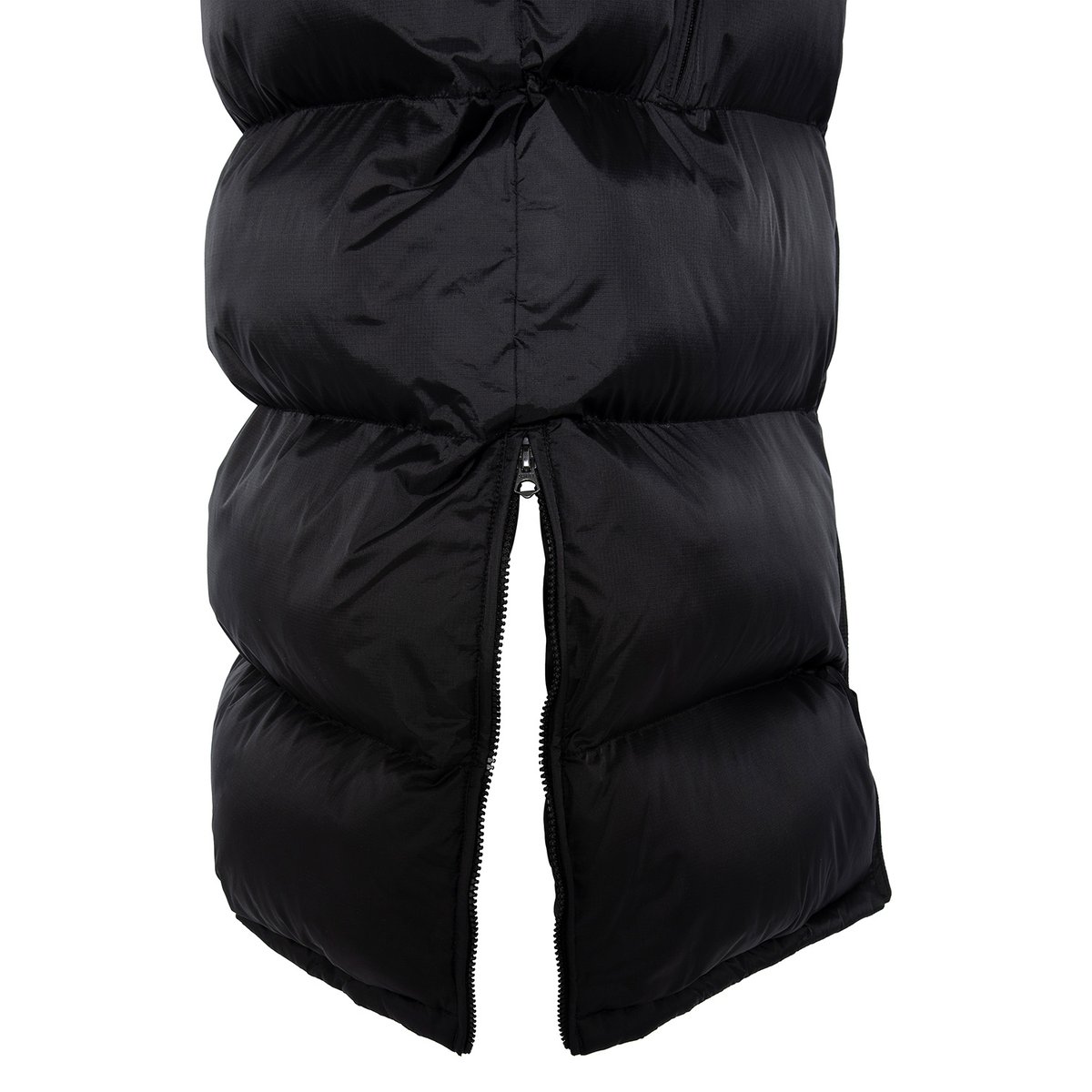 Doudoune extra longue sans manches noir, SCHOTT